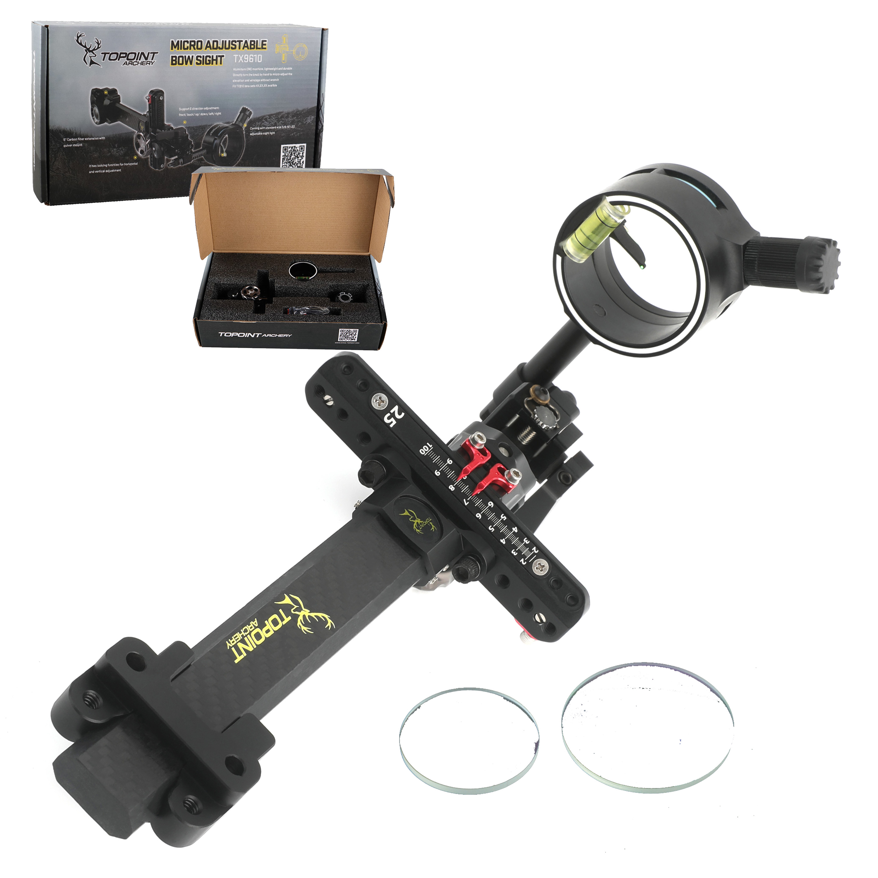 TOPOINT TX9610 Micro Adjustable Bow Sight Carbon Extension