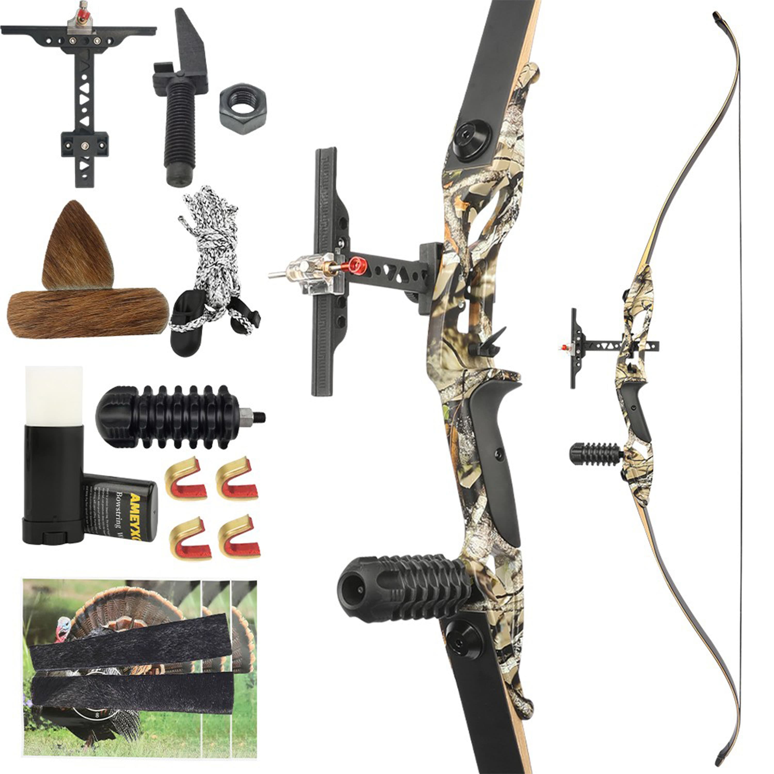 JUNXING F179 56" Recurve Bow Takedown Hunting Bow 40-50 lbs