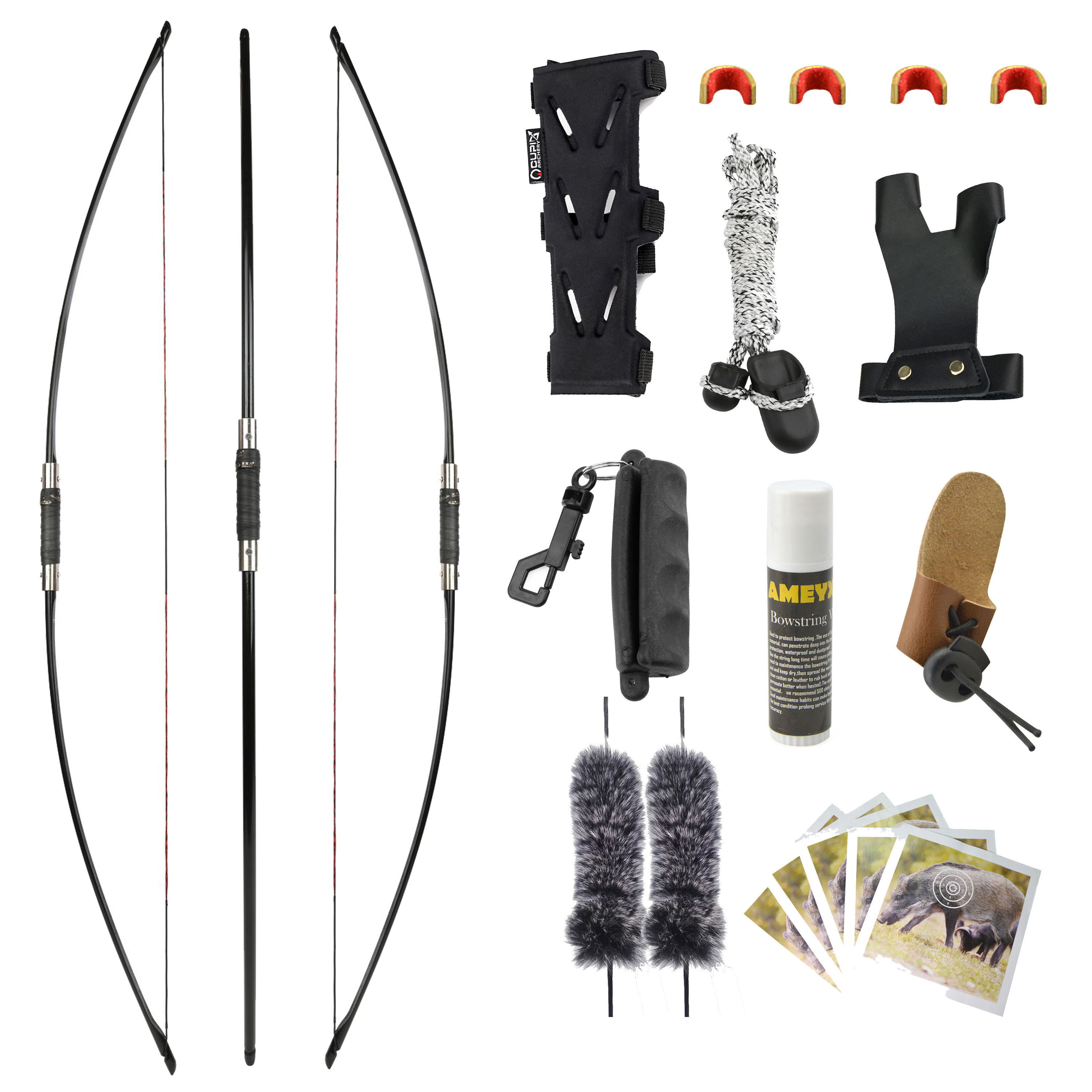 Archery Takedown English Longbow 60lbs Bow Shooting