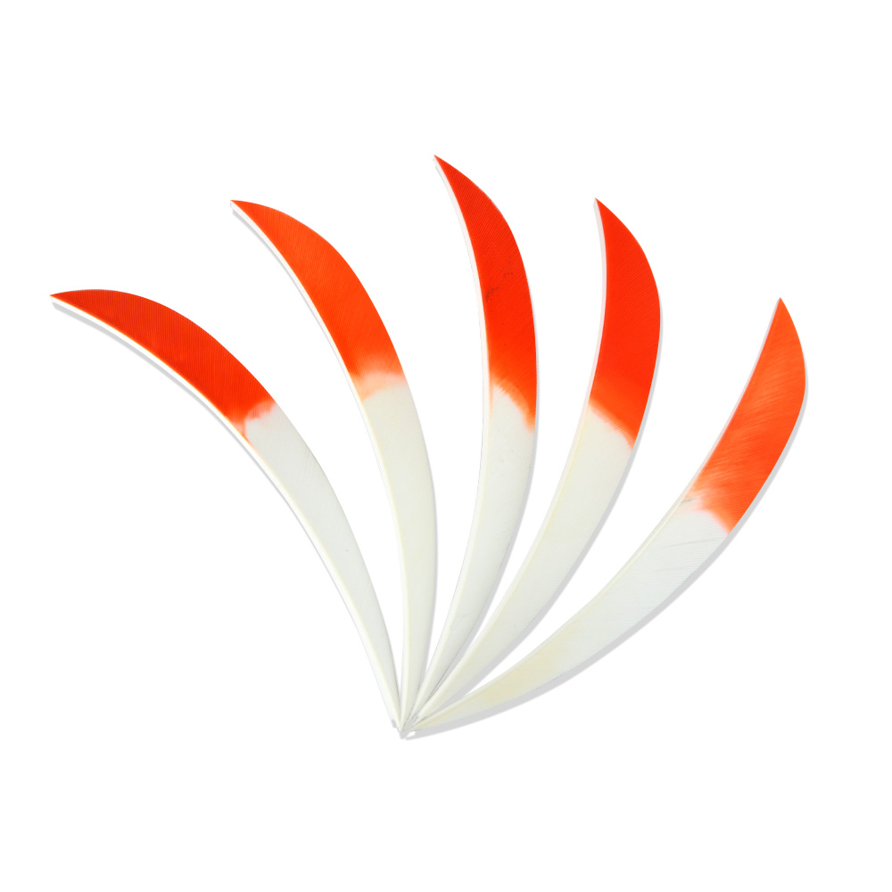  5" Parabolic Feather Fletchings for Arrows (50 Pack) 