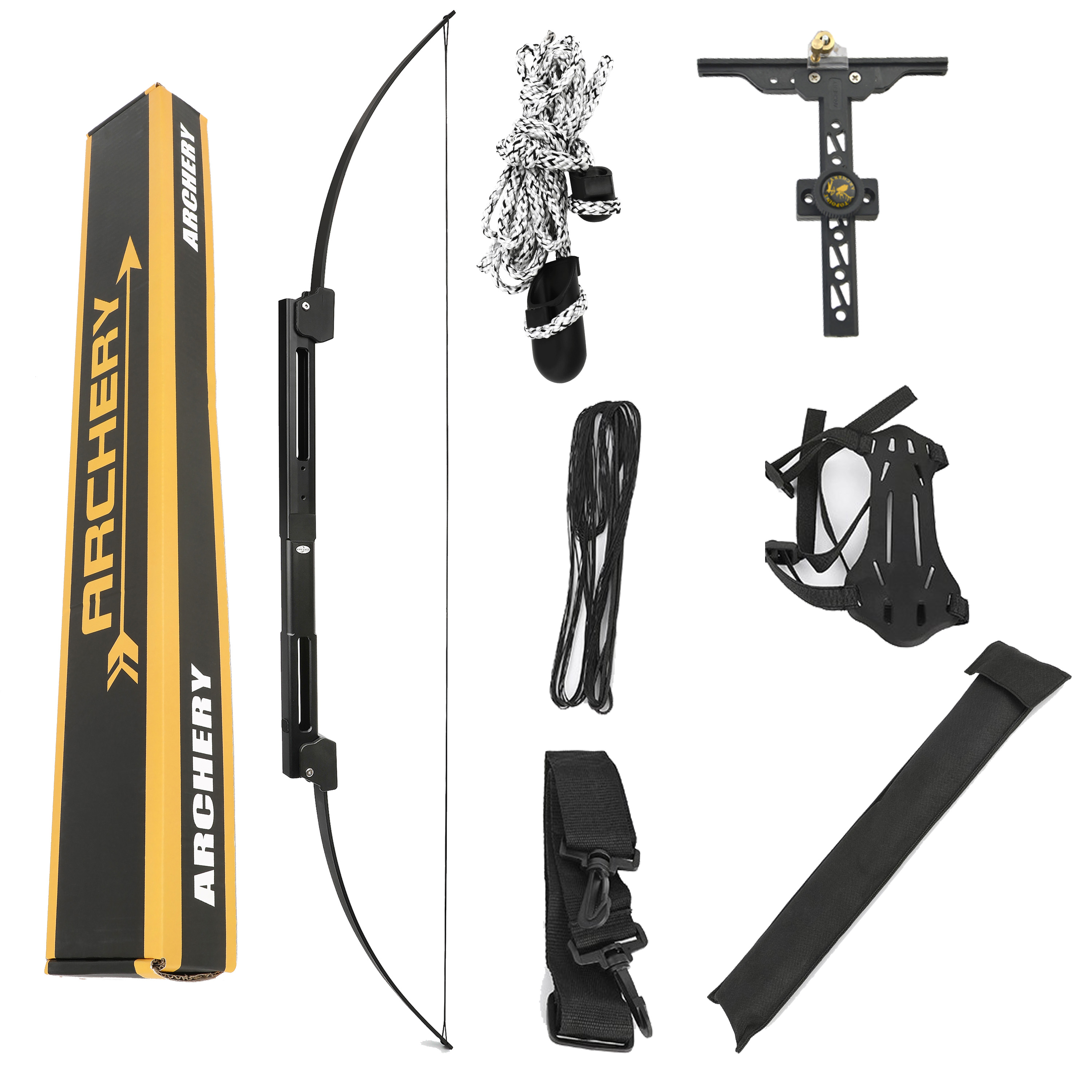 58" Folding Takedown Recurve Bow Aluminum Alloy Hunting 34-40lbs