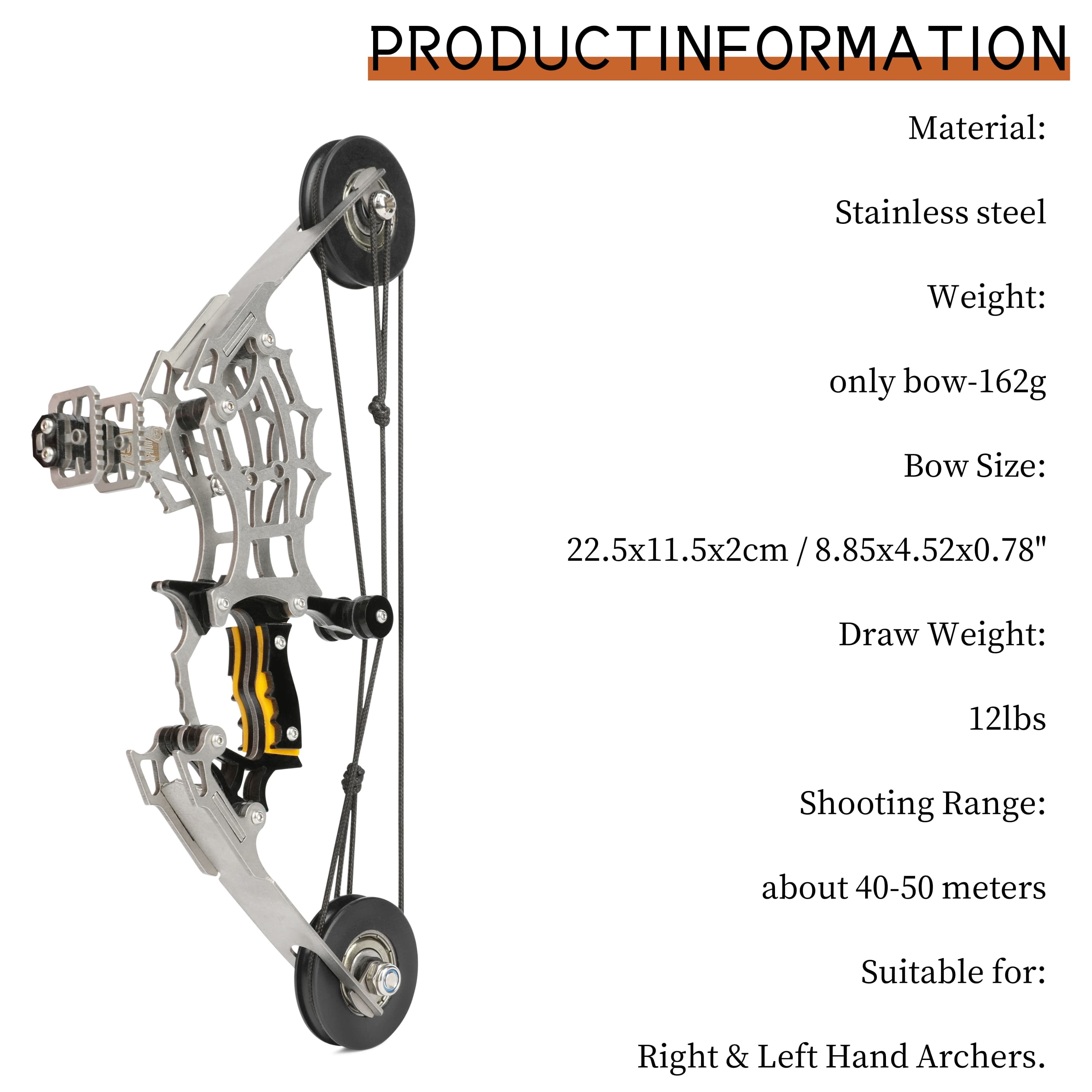 Mini Compound Bow Set 9.5lb Youth Training Kit with 16 Arrows & Target