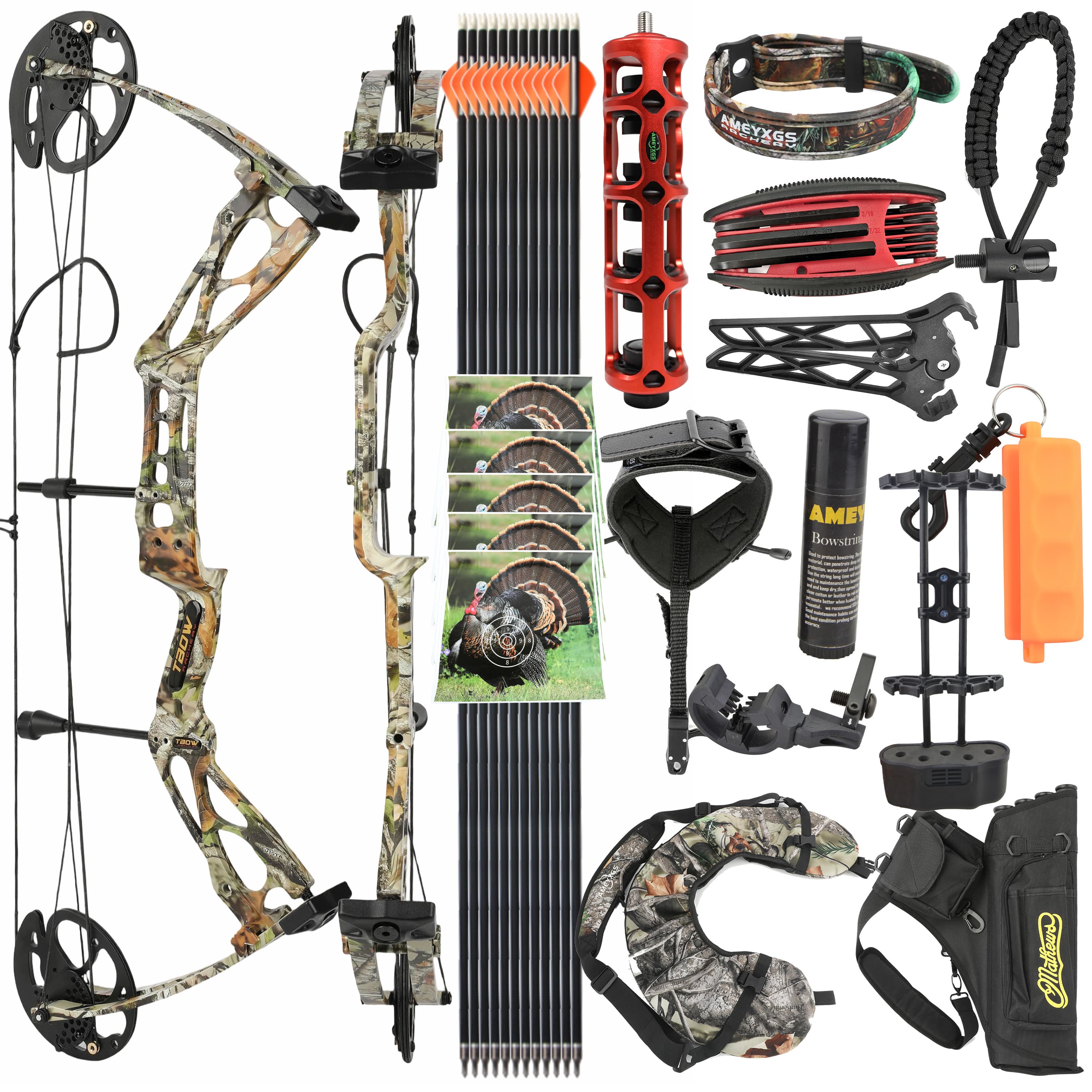  JUNXING M133 Compound Bow  0-70lbs All-in-One Hunting Package