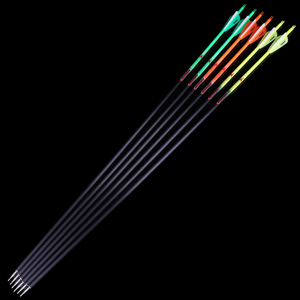  SHARROW 31" Carbon Arrows Hunting Arrows Spine 300-600(12 Pack)