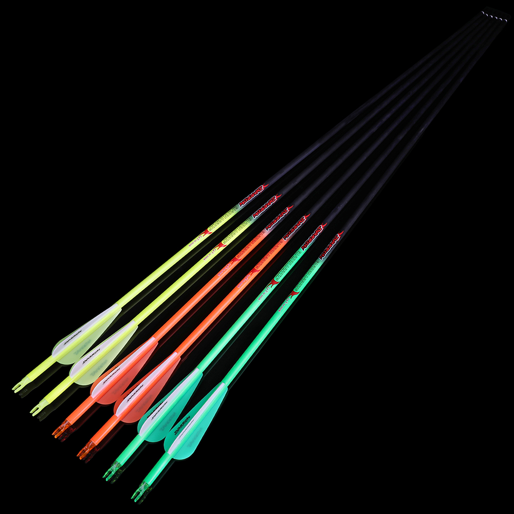  SHARROW 31" Carbon Arrows Hunting Arrows Spine 300-600(12 Pack)