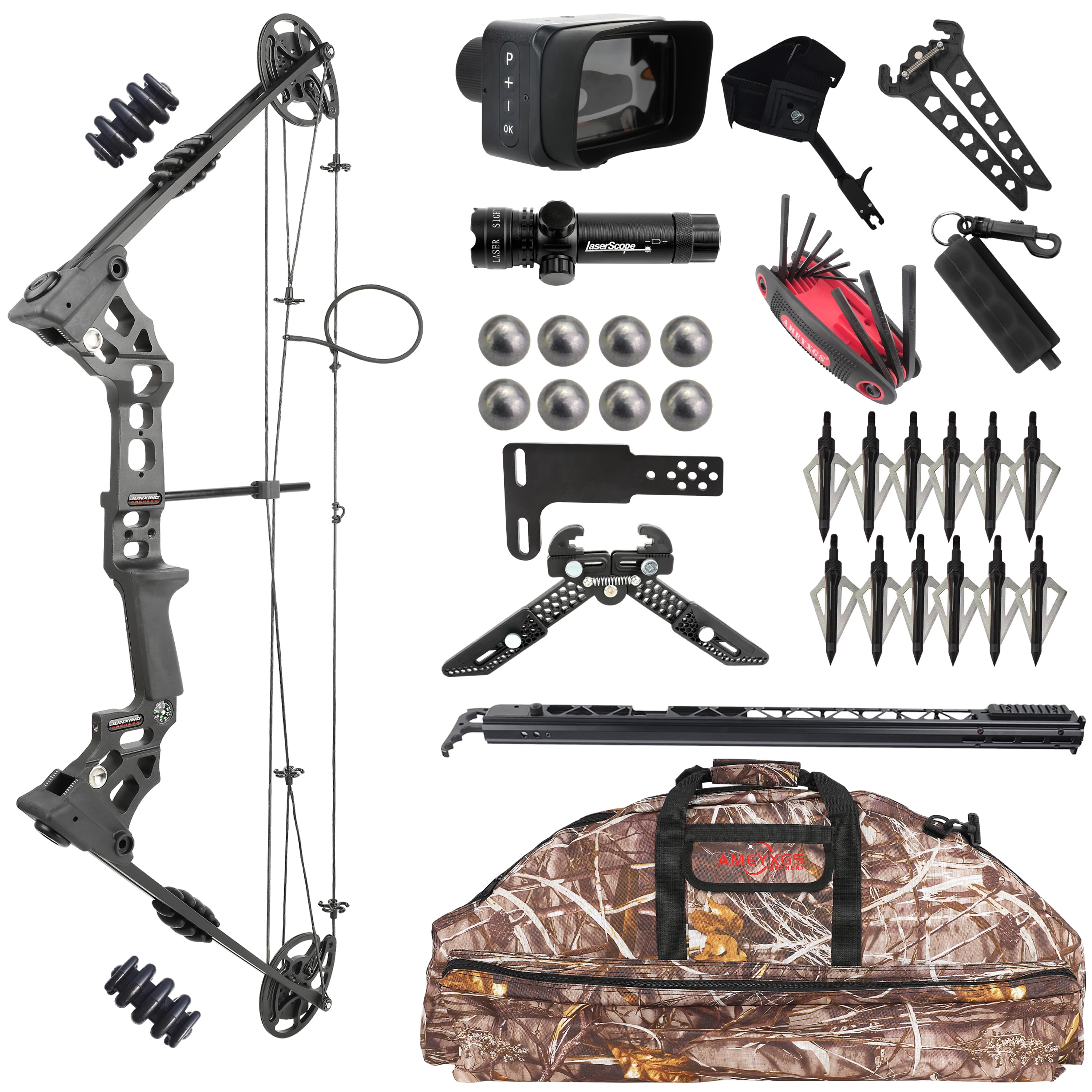 JUNXING Dragon X8 Hunting Compound Bow Shoot 20-70lbs