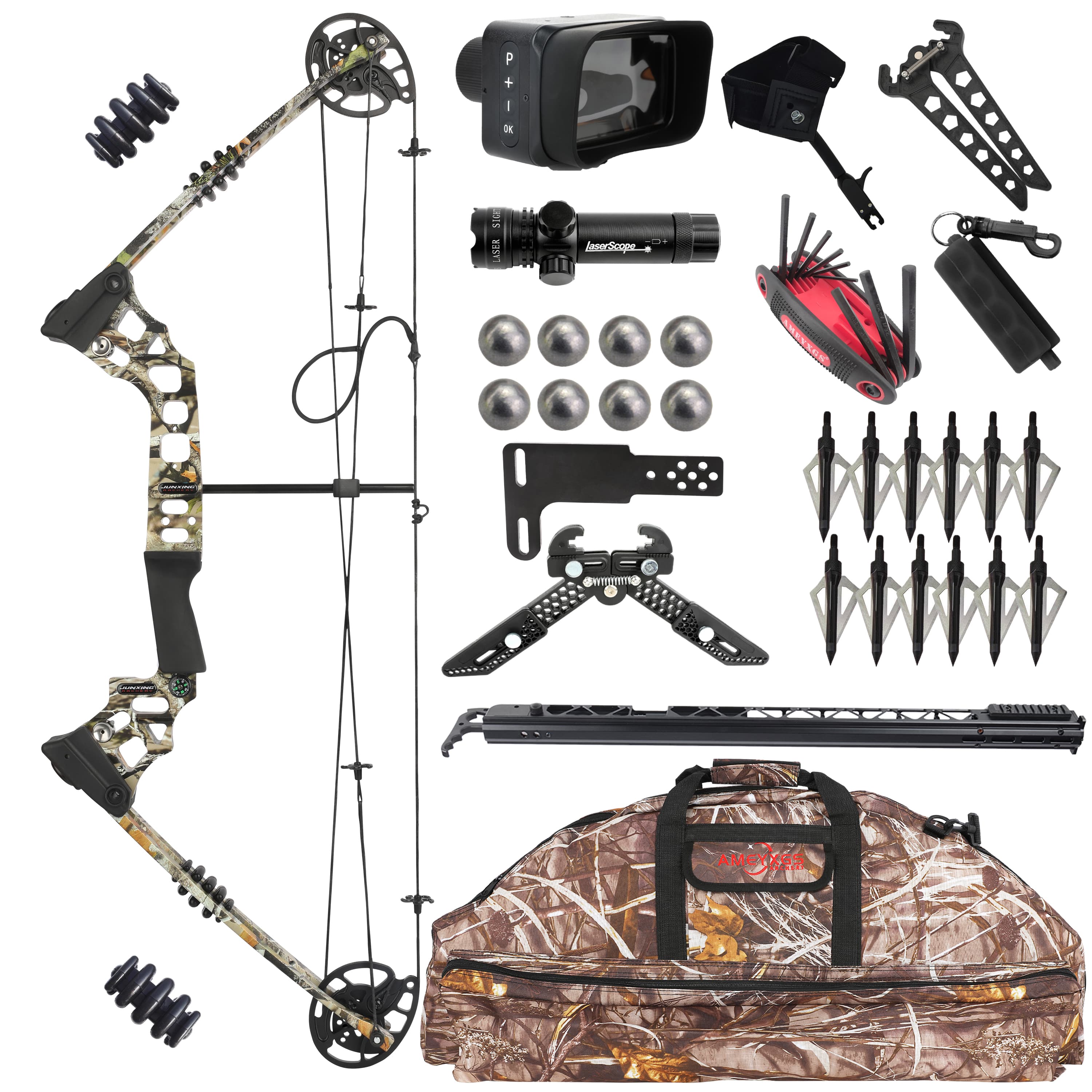 JUNXING Dragon X8 Hunting Compound Bow Shoot 20-70lbs