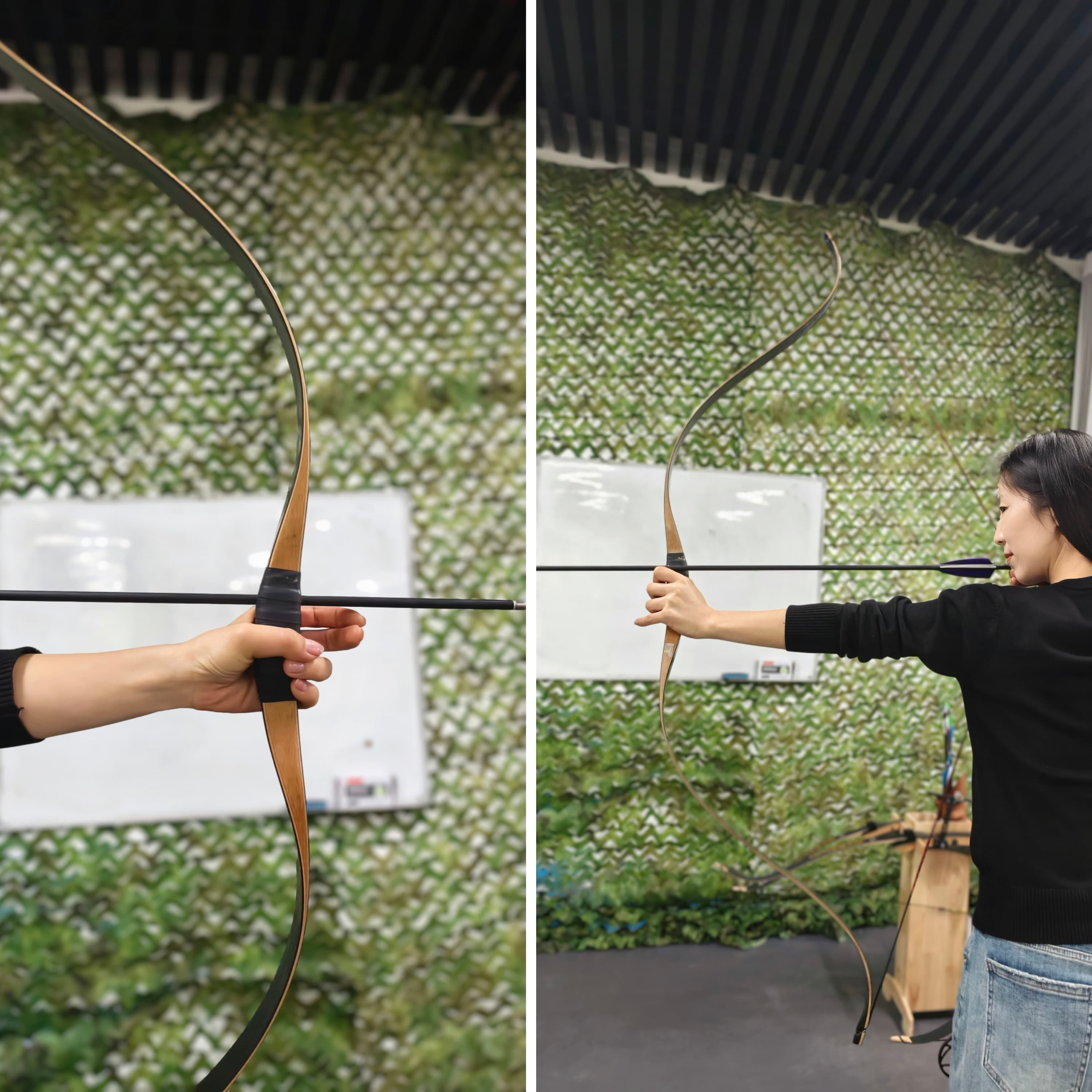 Longbow 15-50 lbs Hunting Traditional Bow  Horsebow