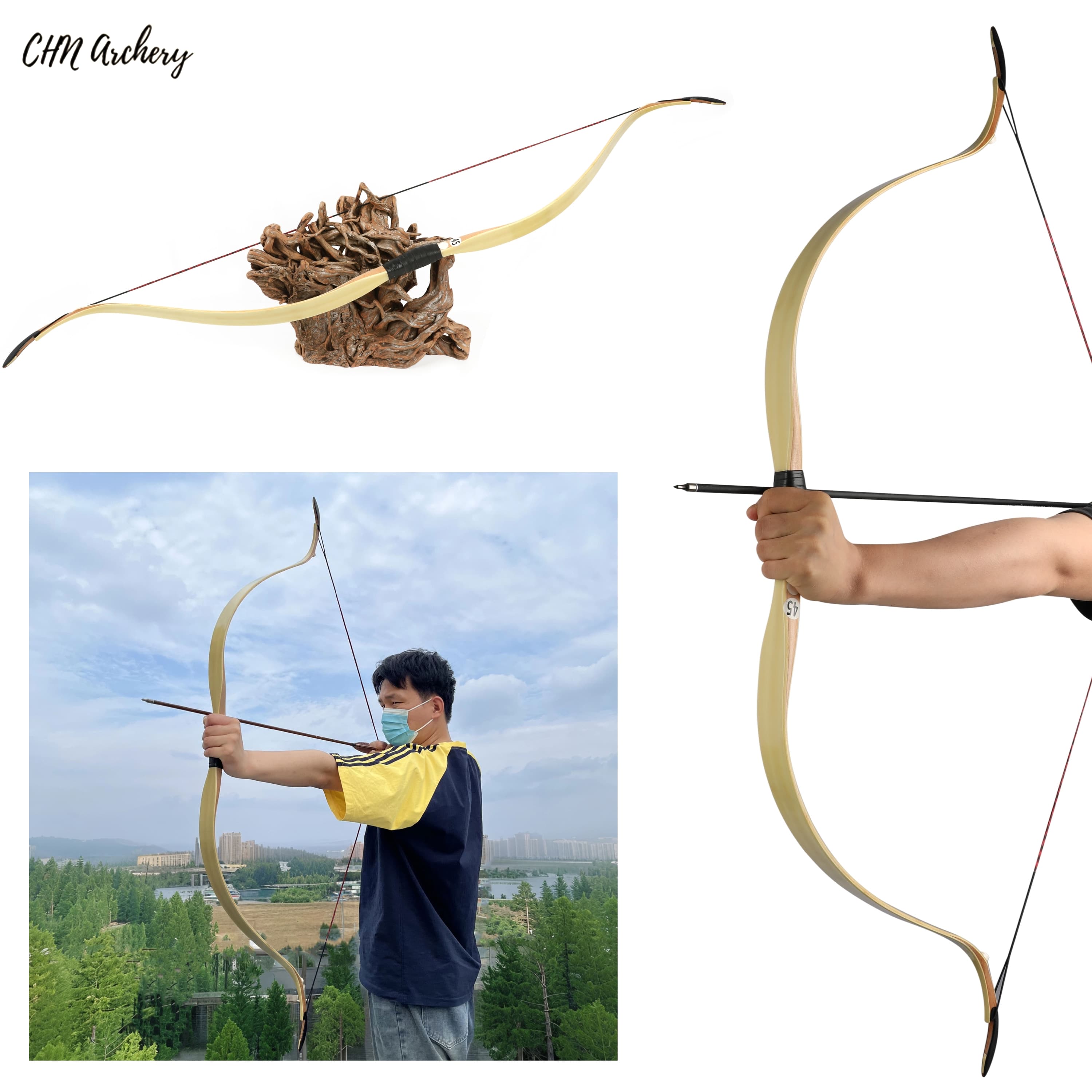 Longbow 20-45 lbs Hunting Traditional Bow  Horsebow