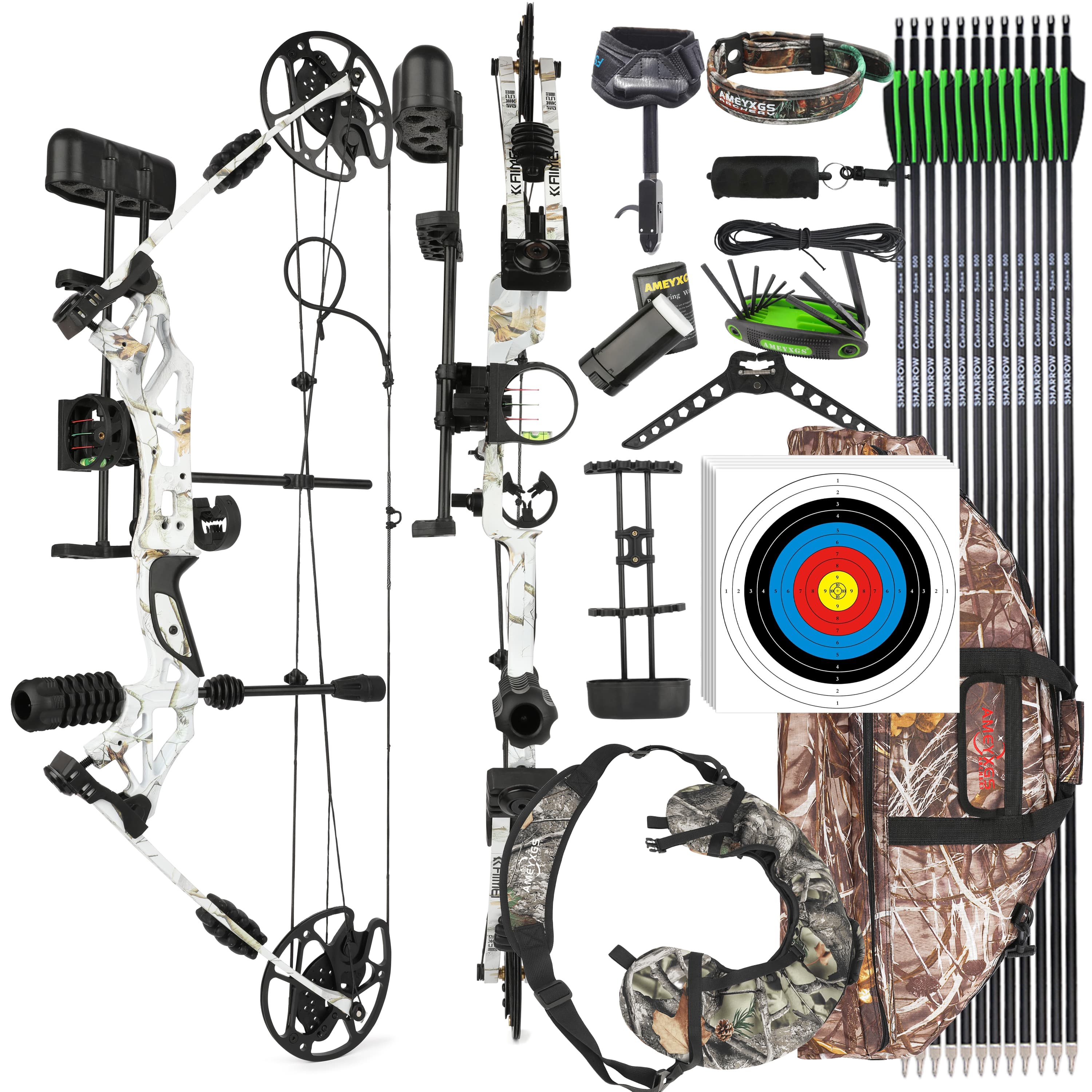 KAIMEI HAN Adjustable Hunting Bow Compound Bow 30-60 lbs
