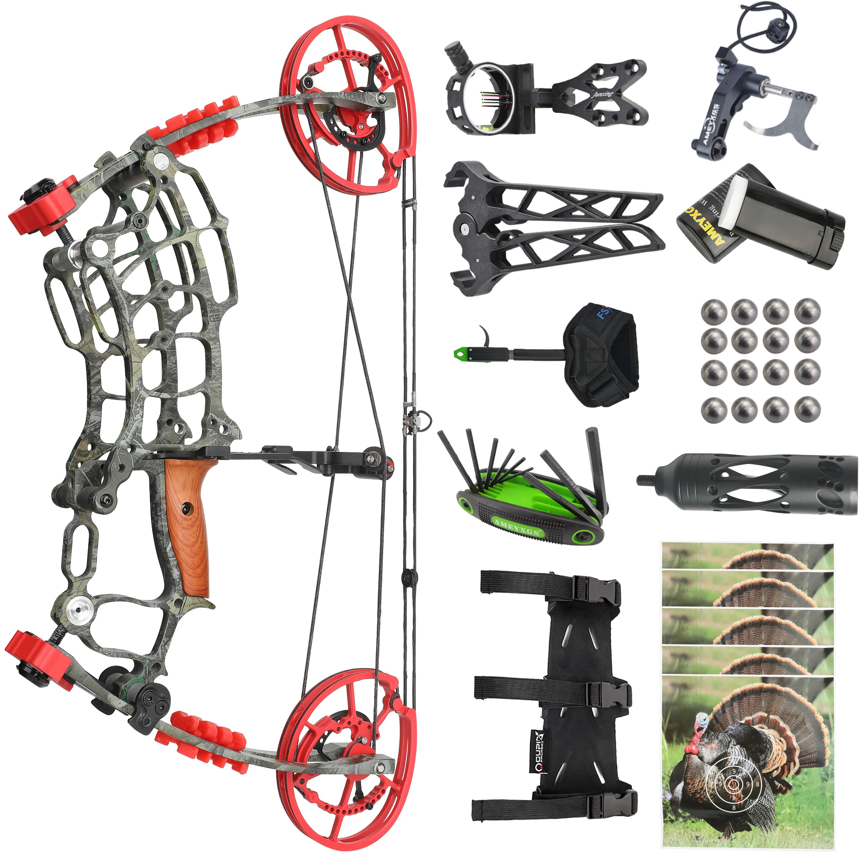Archery Club Short Axis Dual-use Compound Hunting Bow 30-60lbs
