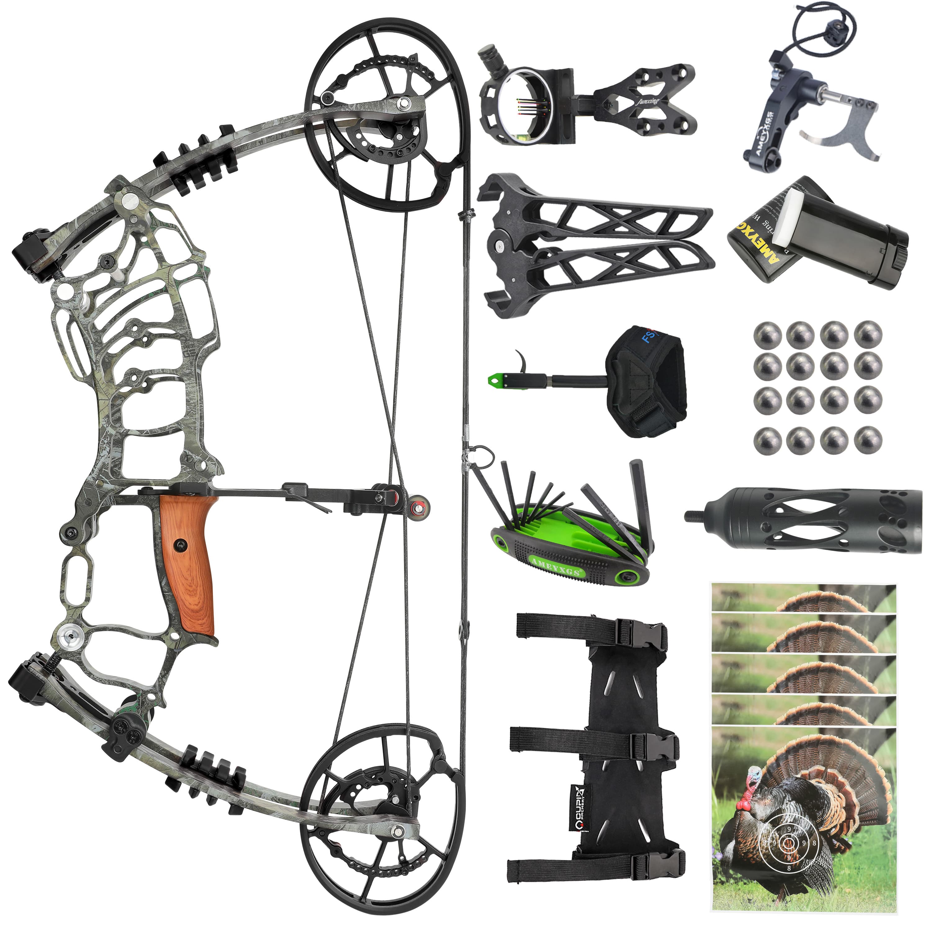 Archery Club Short Axis Dual-use Compound Hunting Bow 30-60lbs