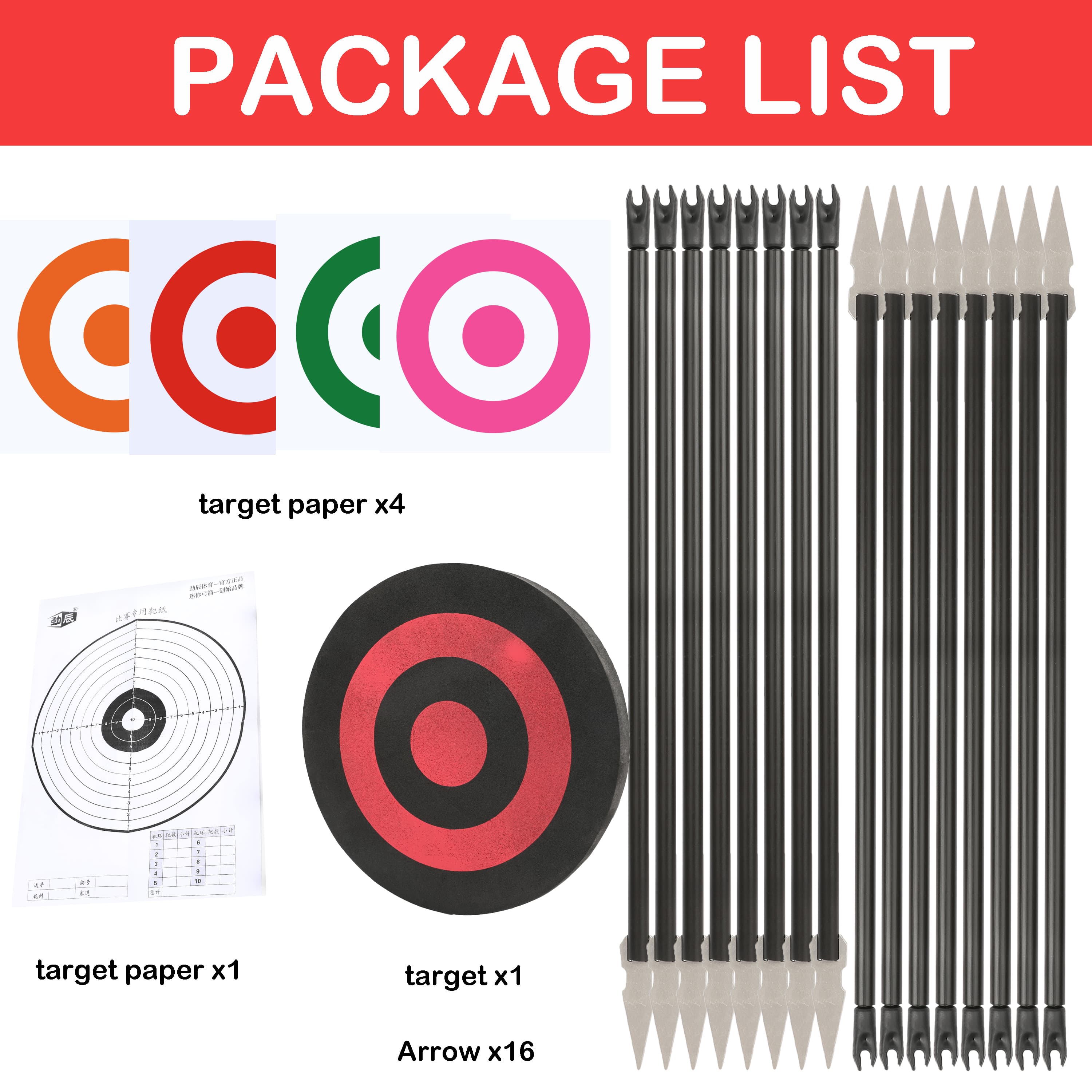 Mini Compound Bow Set 9.5lb Youth Training Kit with 16 Arrows & Target