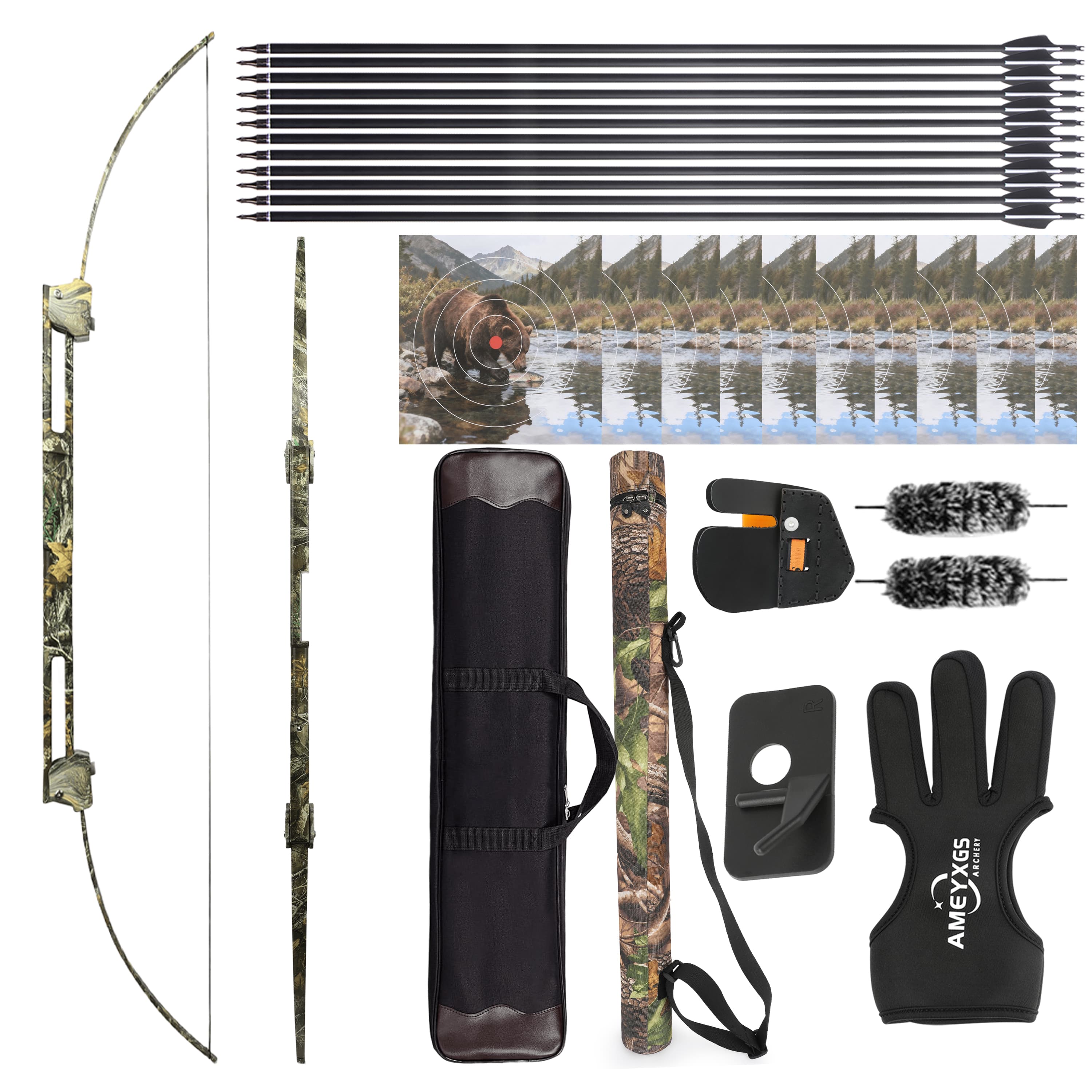 35lbs Folding Bow 58''Recurve bow RH/LH Shooting