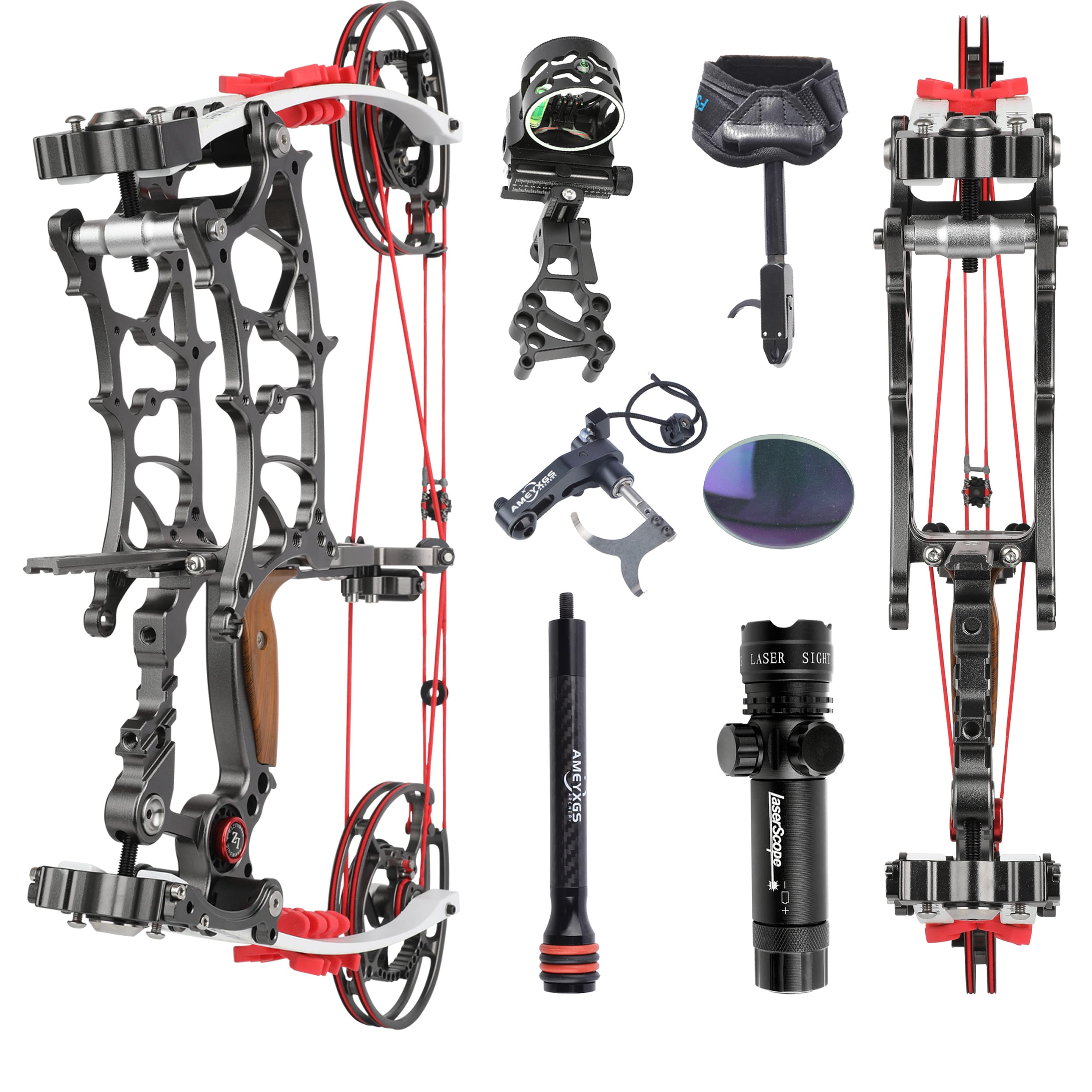 Monster Steel Ball Compound Bow Kit  Dual-use 17" 40-65 lbs