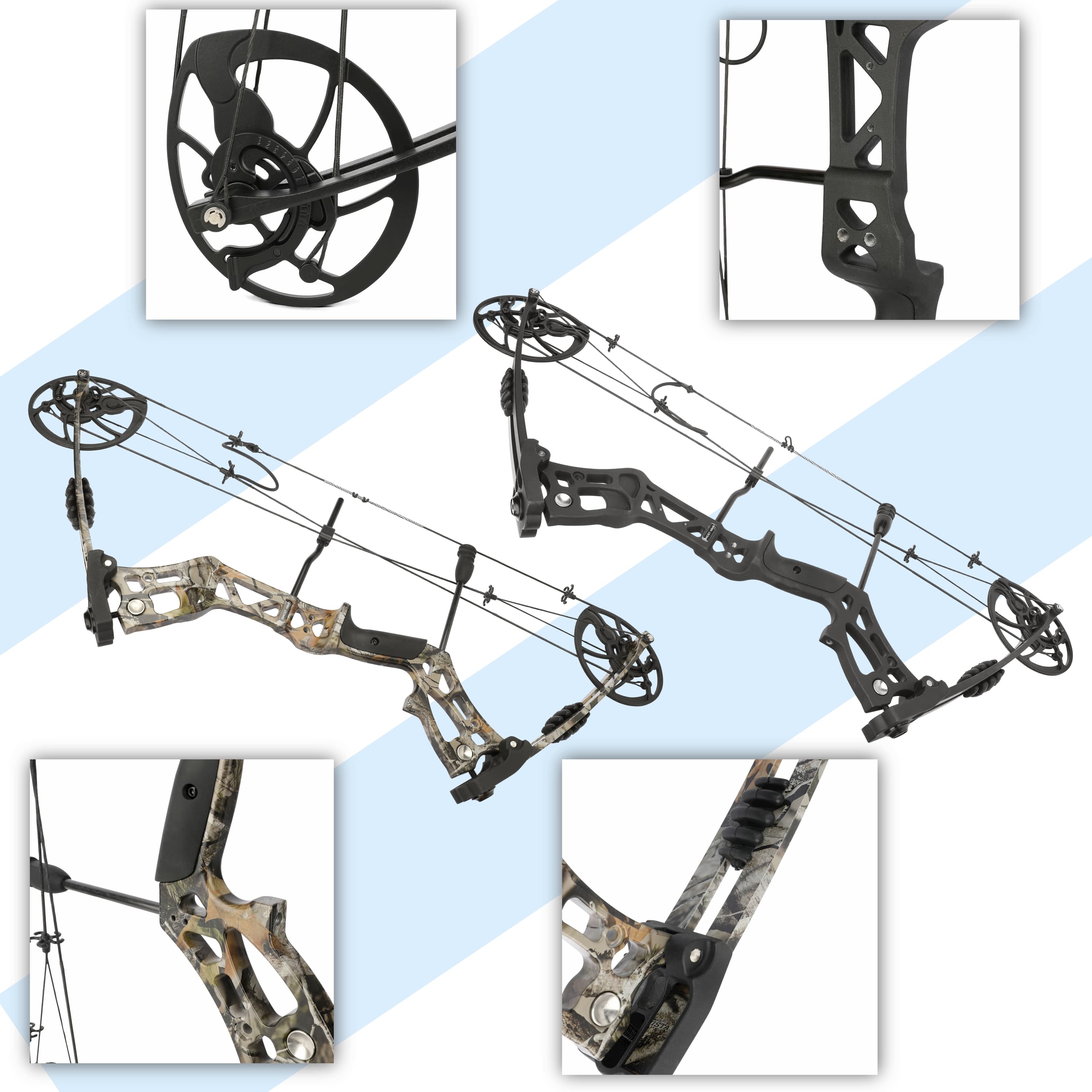 Compound 30-70lbs Adjustable 75% Let-off Professional Fishing Kit