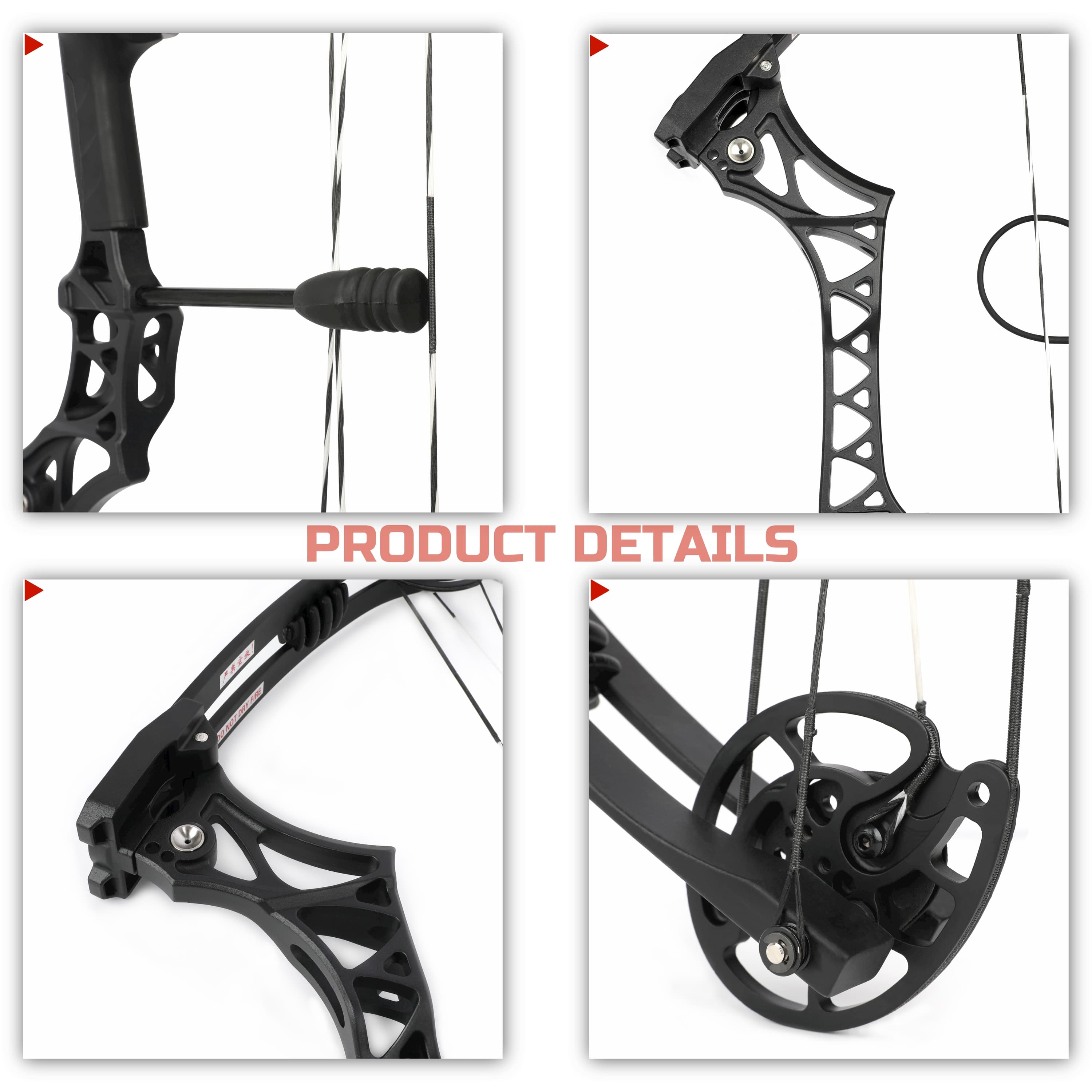 40" Compound Bow Set 30-55lbs Adjustable Pro Training Setup