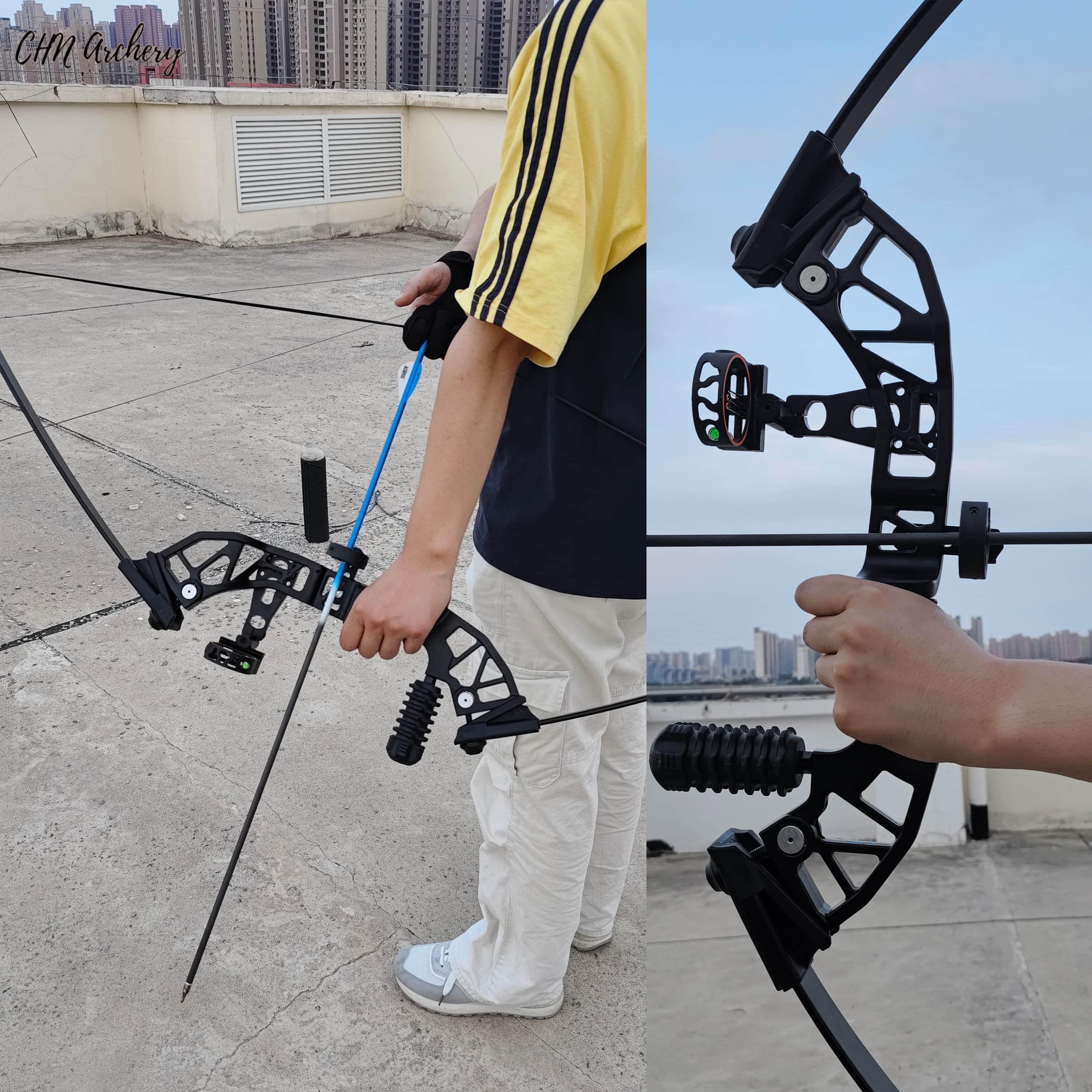 30-53lbs Adjustable Straight/Recurve Bow RH Shooting