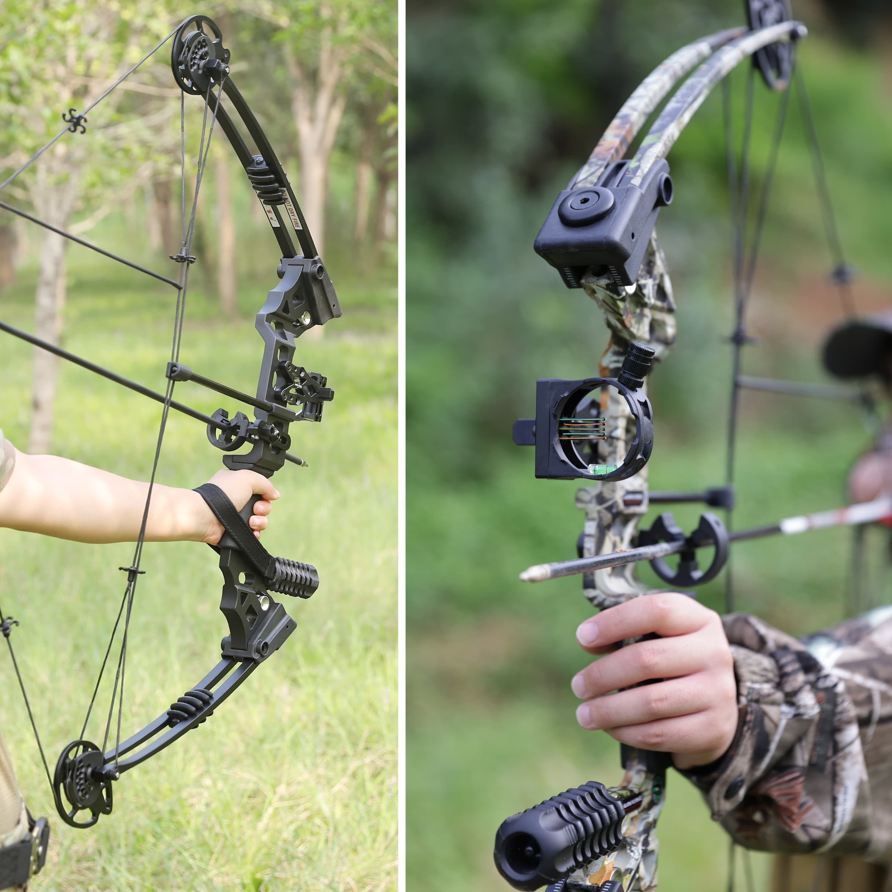 20-70lbs Compound Bow Set L/RH Archery Hunting IBO320fps