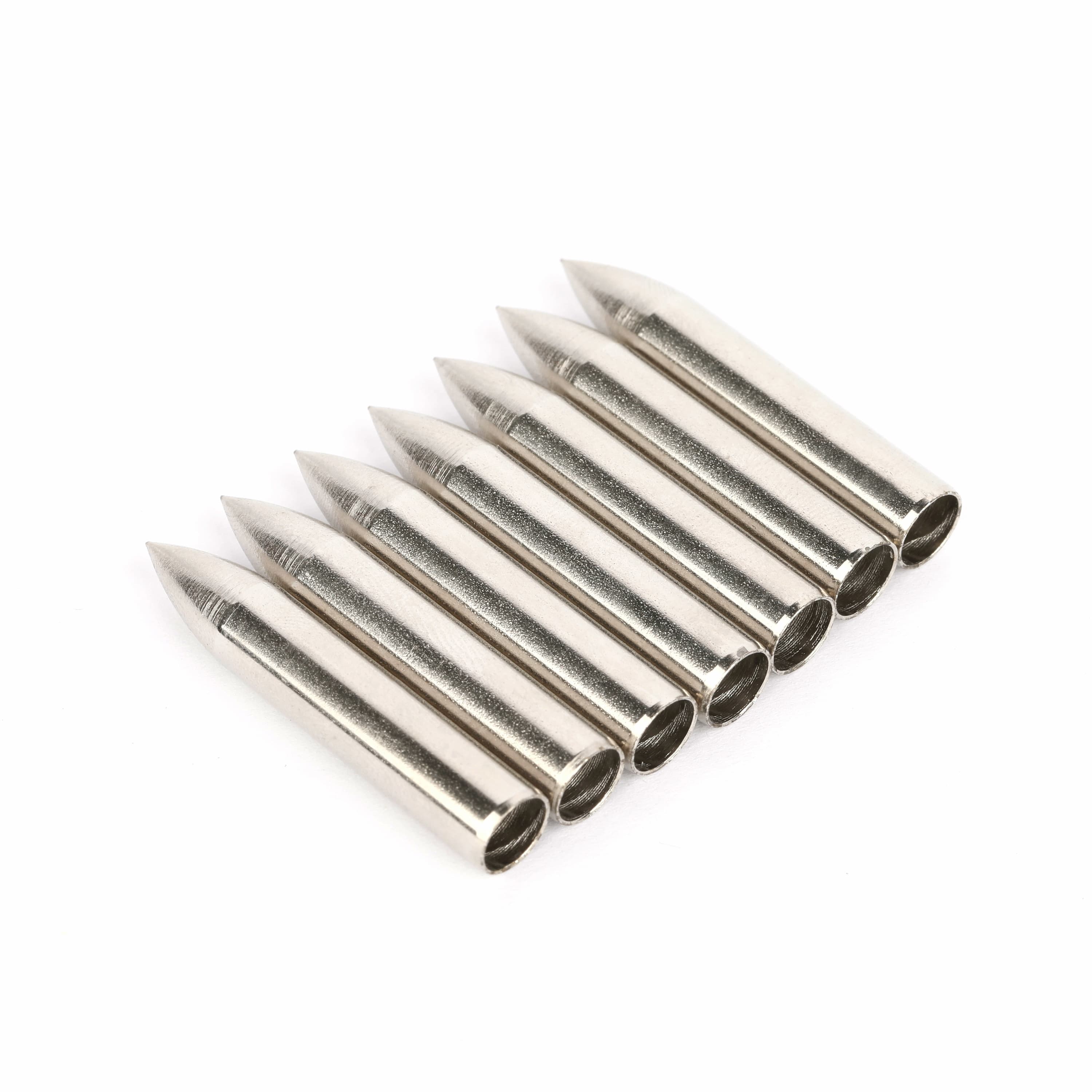 Stainless Steel Glue-On Field Points for Wood Arrows (12 Pack)-CHN Archery