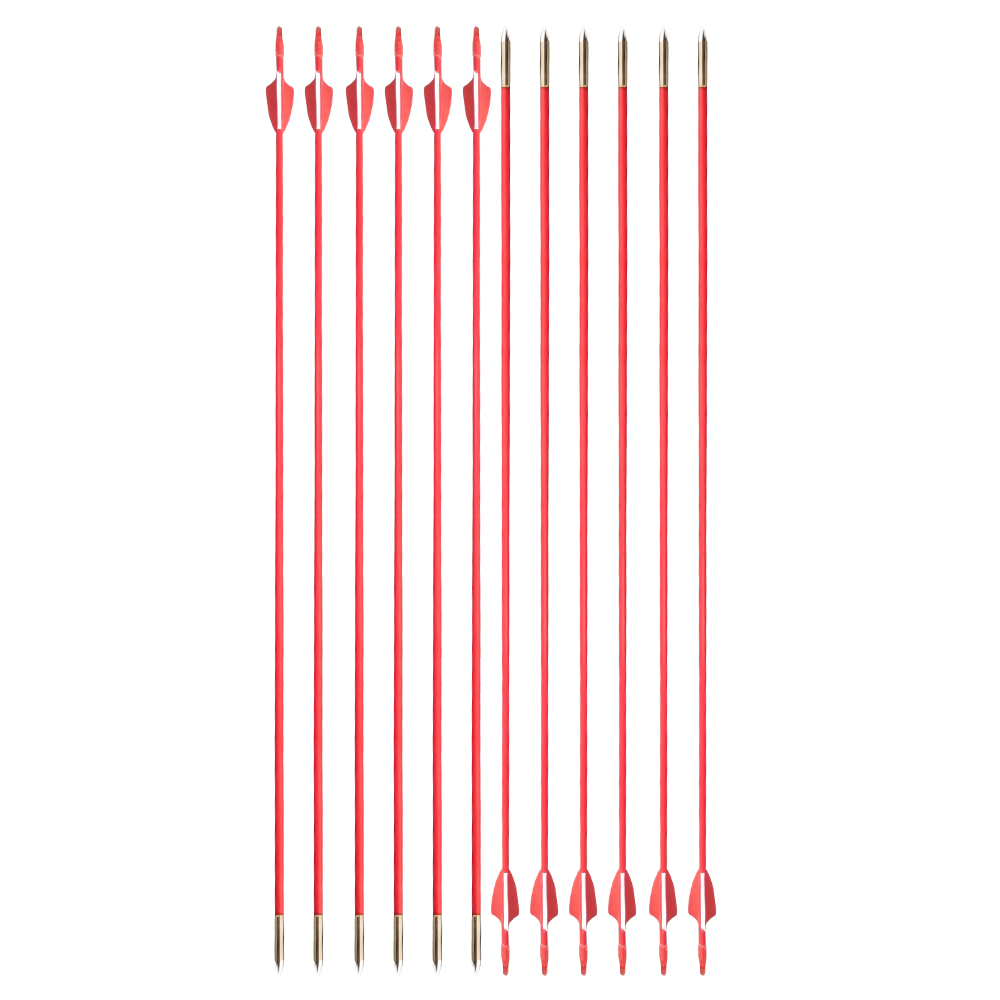 SHARROW 6mm Fiberglass Arrows Ideal for Beginners (12 Pack)-CHN Archery