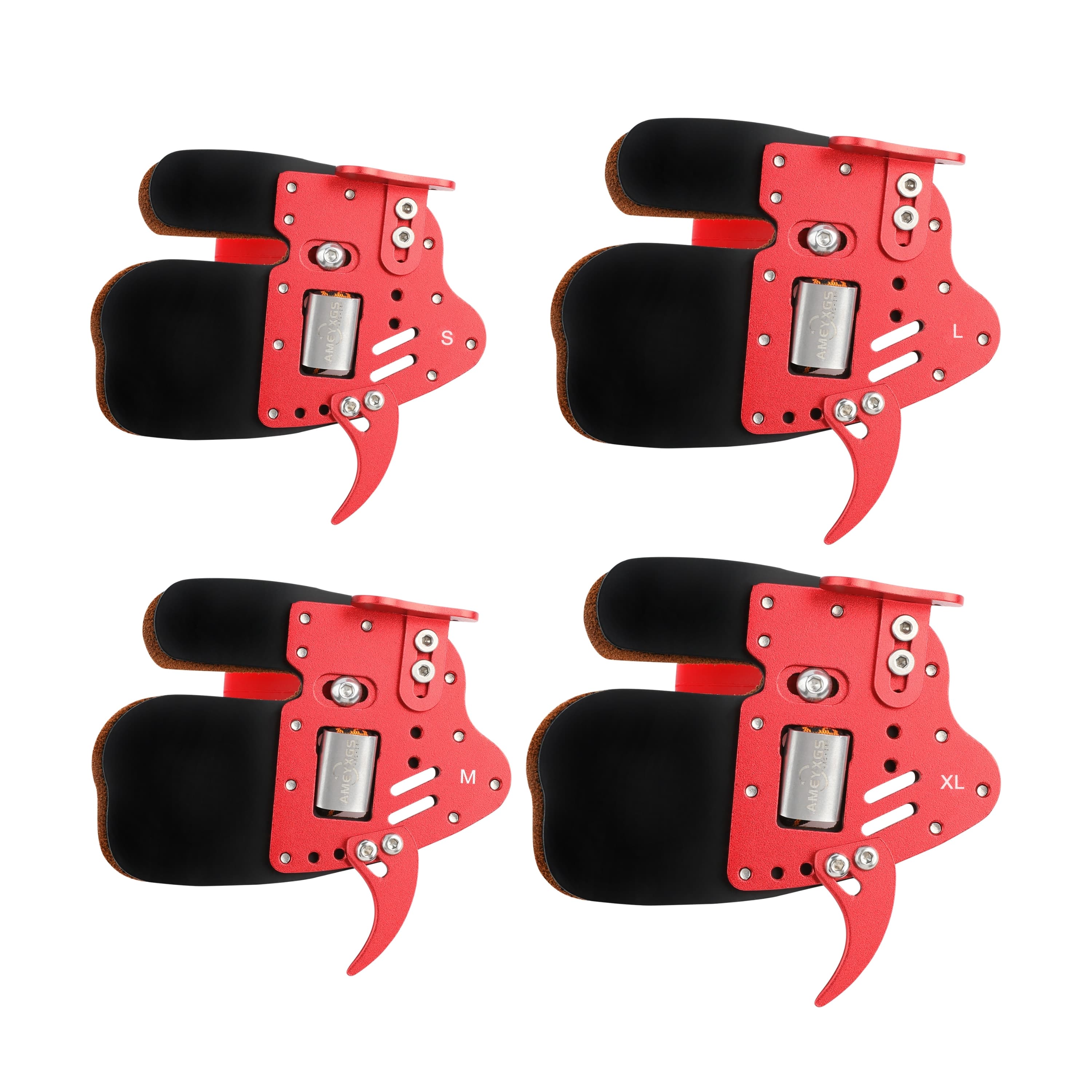 AMEYXGS AH3 Archery Finger Tab Aluminum Plate/Cordovan Face RH-CHN Archery