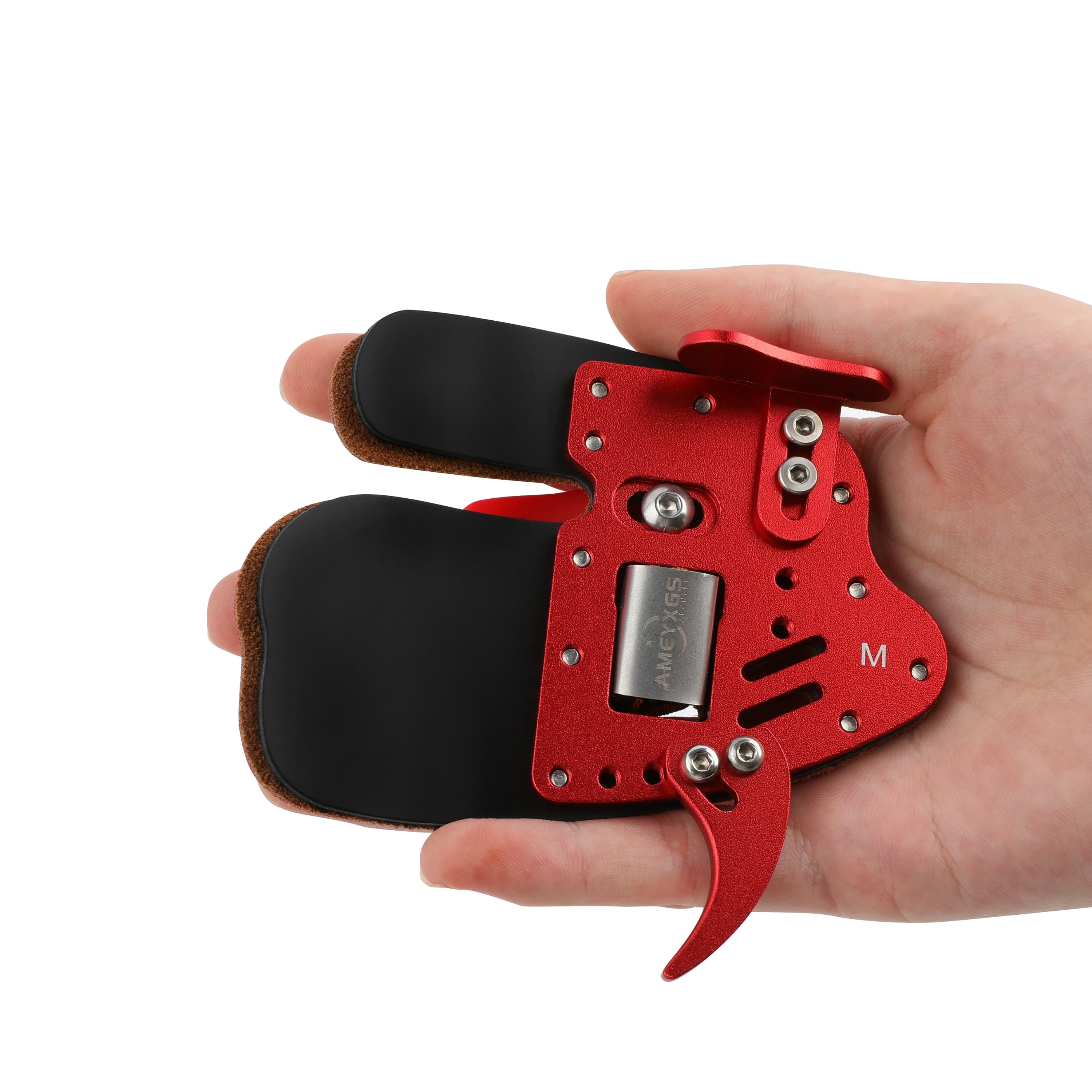 AMEYXGS AH3 Archery Finger Tab Aluminum Plate/Cordovan Face RH-CHN Archery