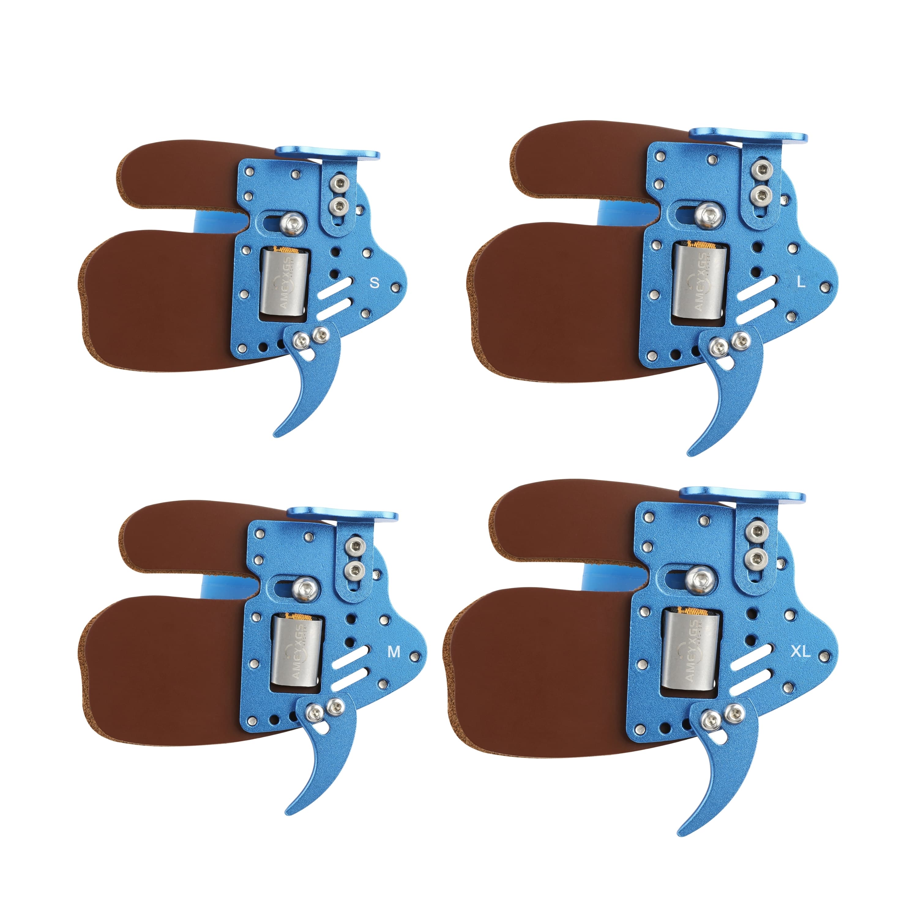 AMEYXGS AH3 Archery Finger Tab Aluminum Plate/Cordovan Face RH-CHN Archery