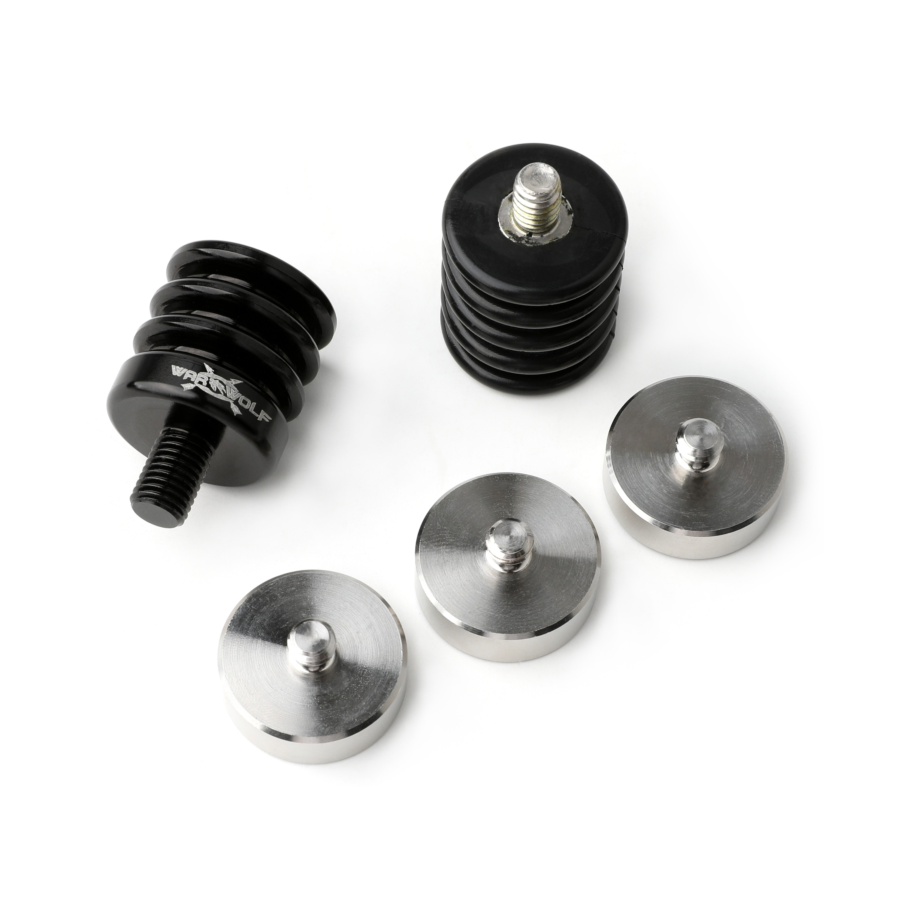 WAR WOLF 3" Rubber Stainless Steel Bow Stabilizer & Riser Damper-CHN Archery