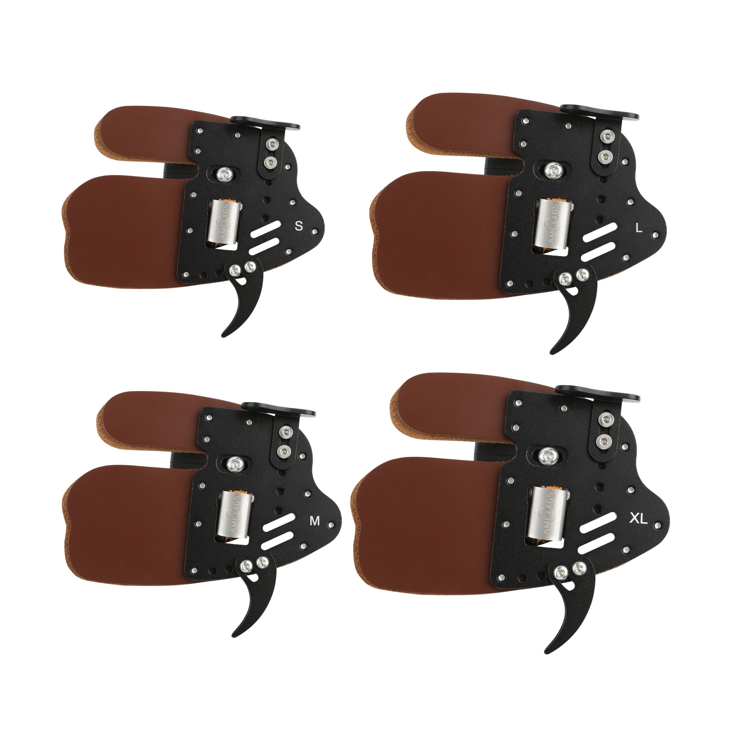 AMEYXGS AH3 Archery Finger Tab Aluminum Plate/Cordovan Face RH-CHN Archery