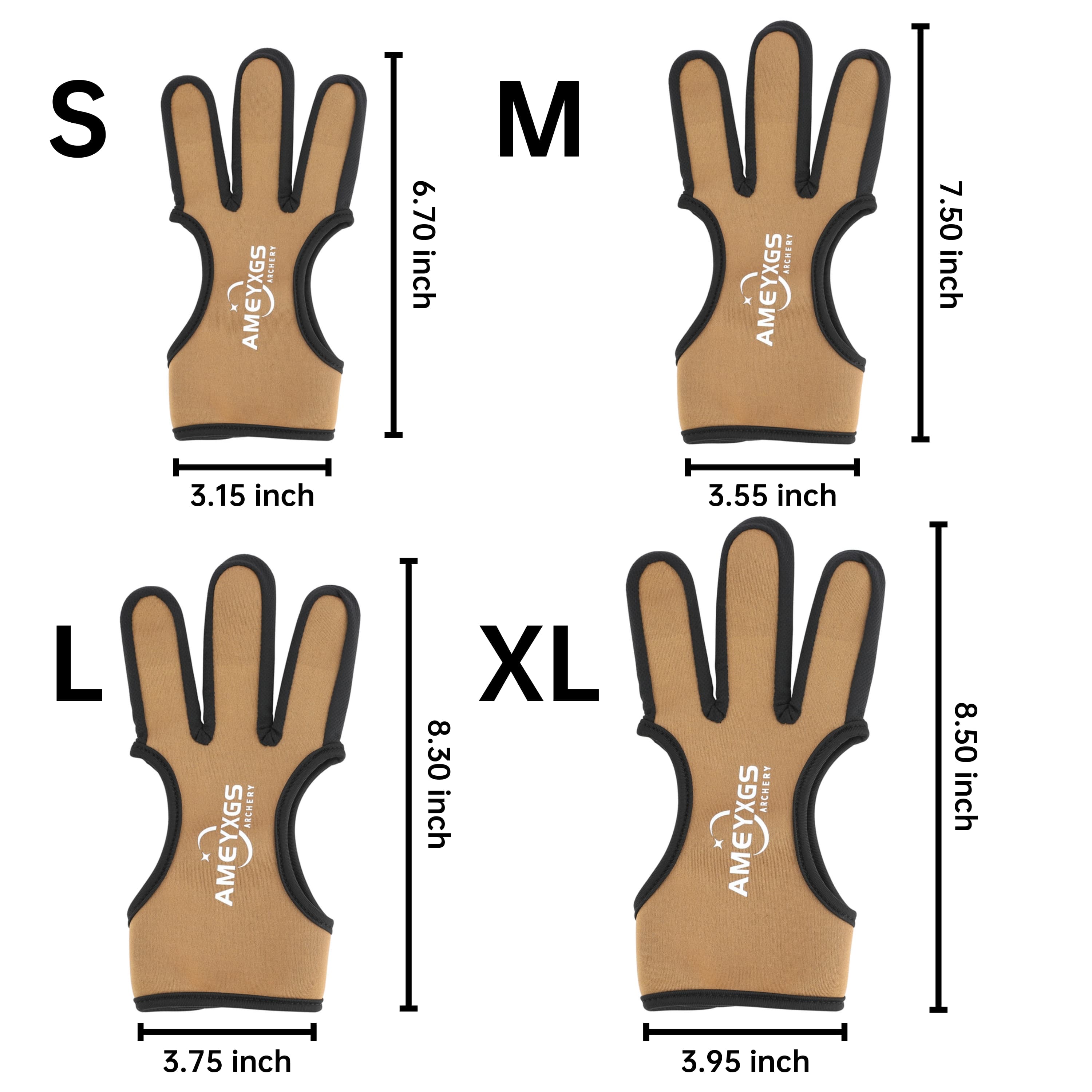 AMEYXGS Neoprene Archery Shooting Glove-CHN Archery