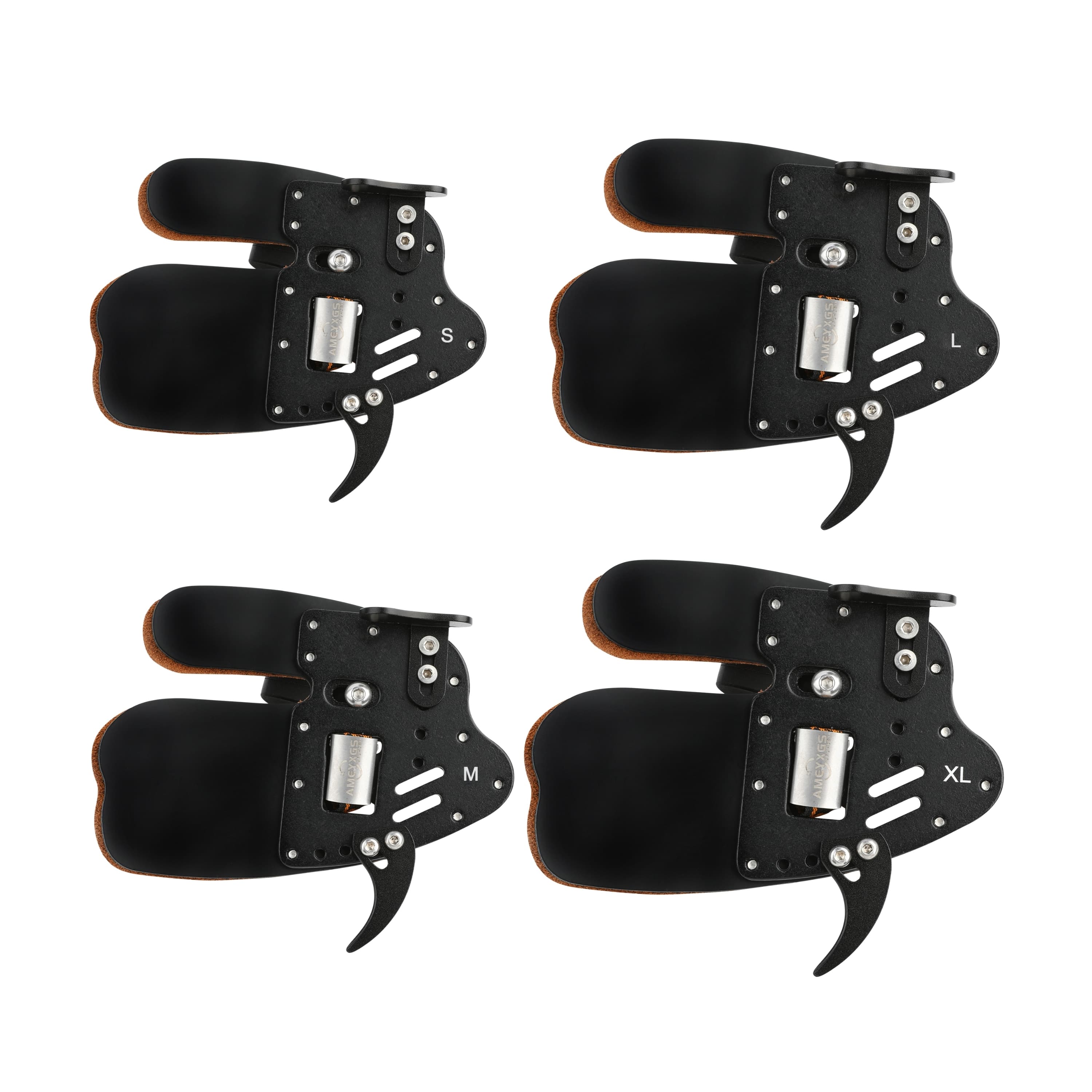 AMEYXGS AH3 Archery Finger Tab Aluminum Plate/Cordovan Face RH-CHN Archery