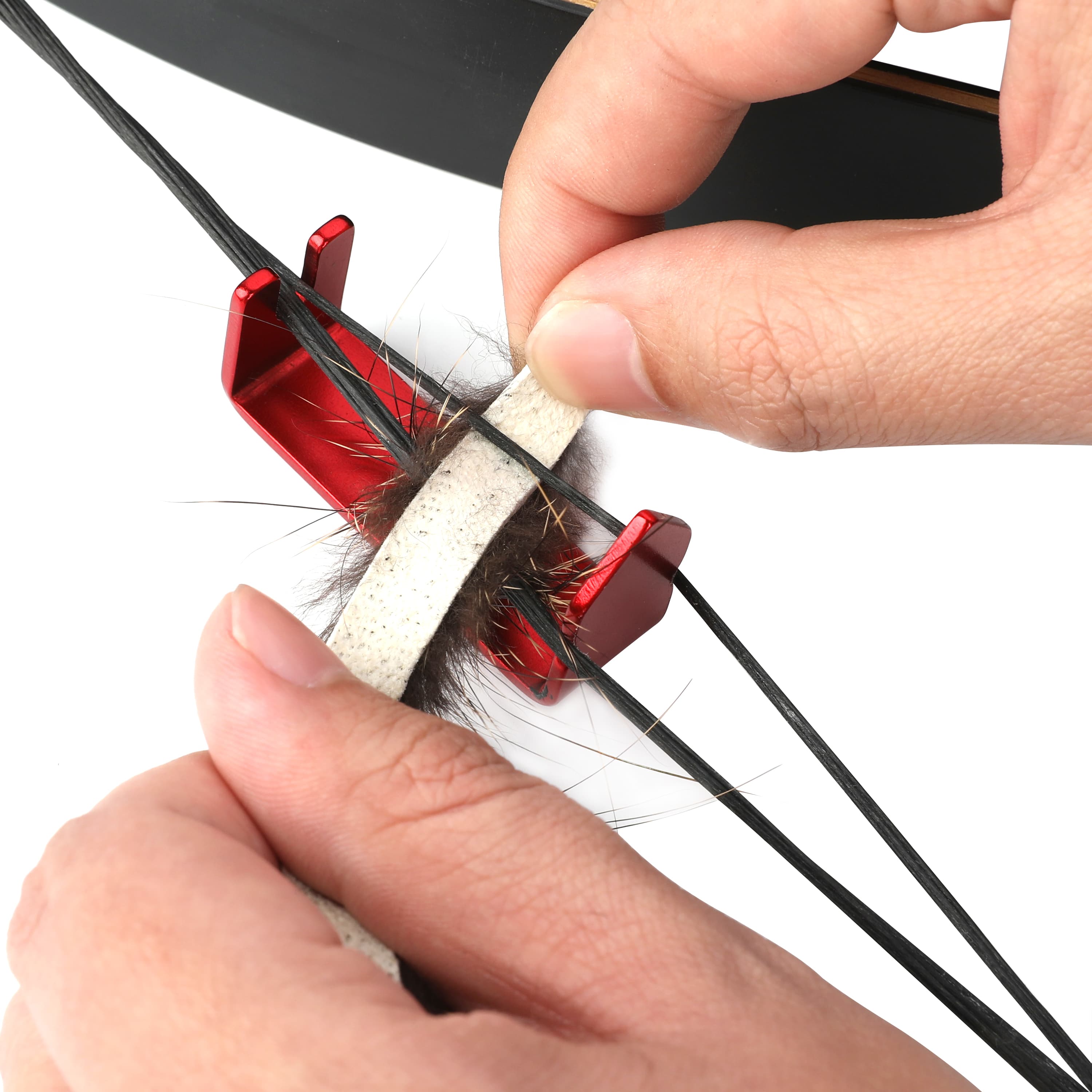 Natural Beaver Fur Bow String Silencers for Traditional Bow (2 Pack)-CHN Archery