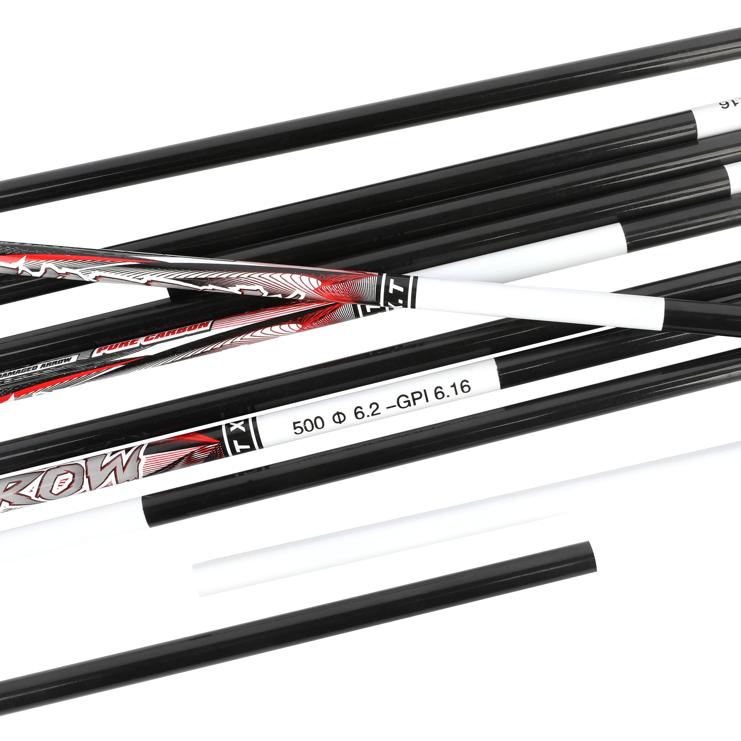 SHARROW XT 6.2mm/.244" Carbon Arrow Shafts SP 300-800 (12 Pack)-CHN Archery