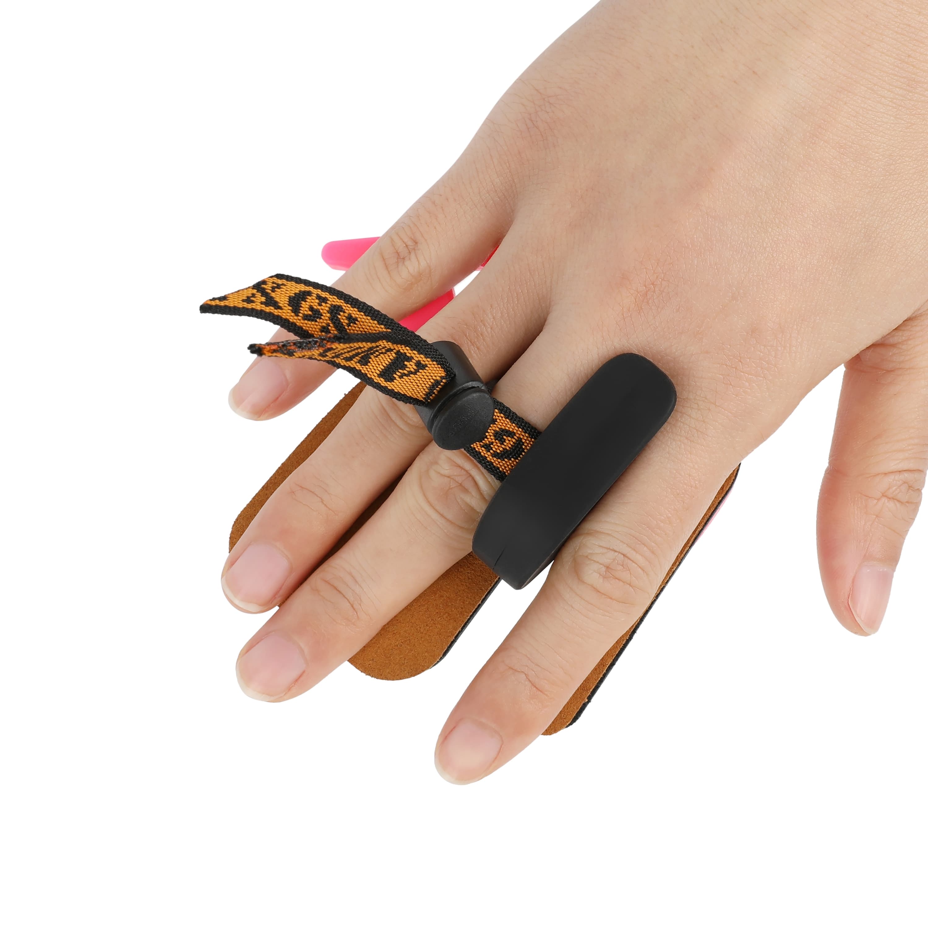 AMEYXGS AH4 Archery Finger Tab Impact PC Plate/Cowhide Face RH-CHN Archery