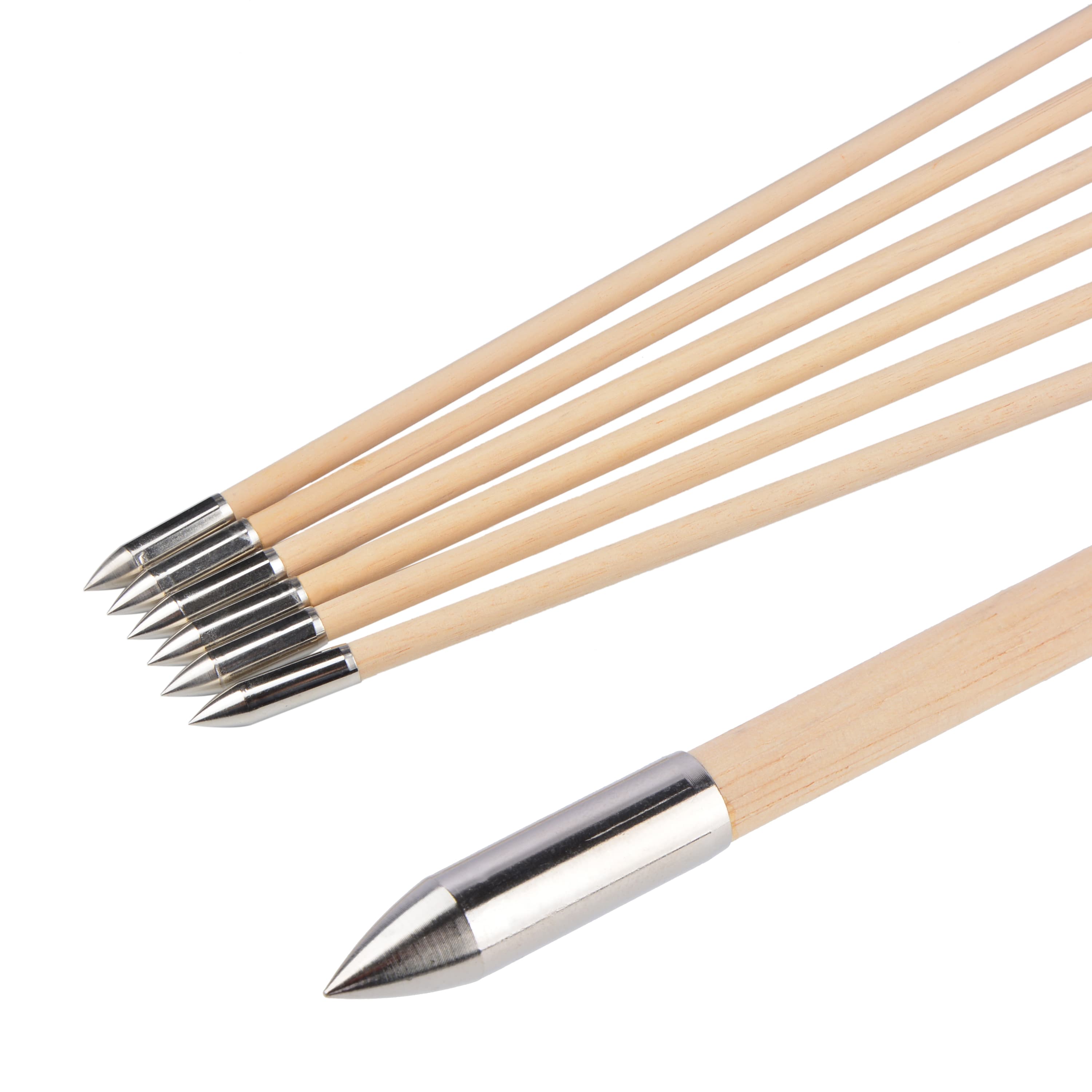 SHARROW 32" Traditional Fletched Wood Arrows (12 Pack)-CHN Archery