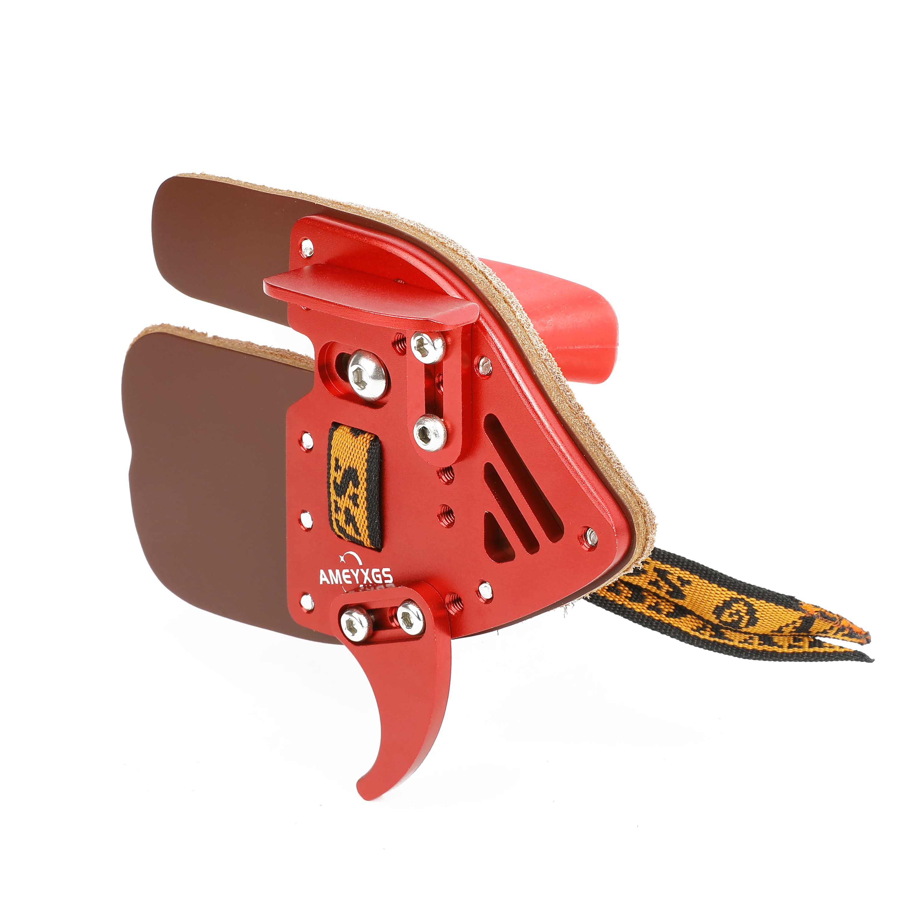 AMEYXGS AH2 Archery Finger Tab Aluminum Frame/Cordovan Face RH-CHN Archery