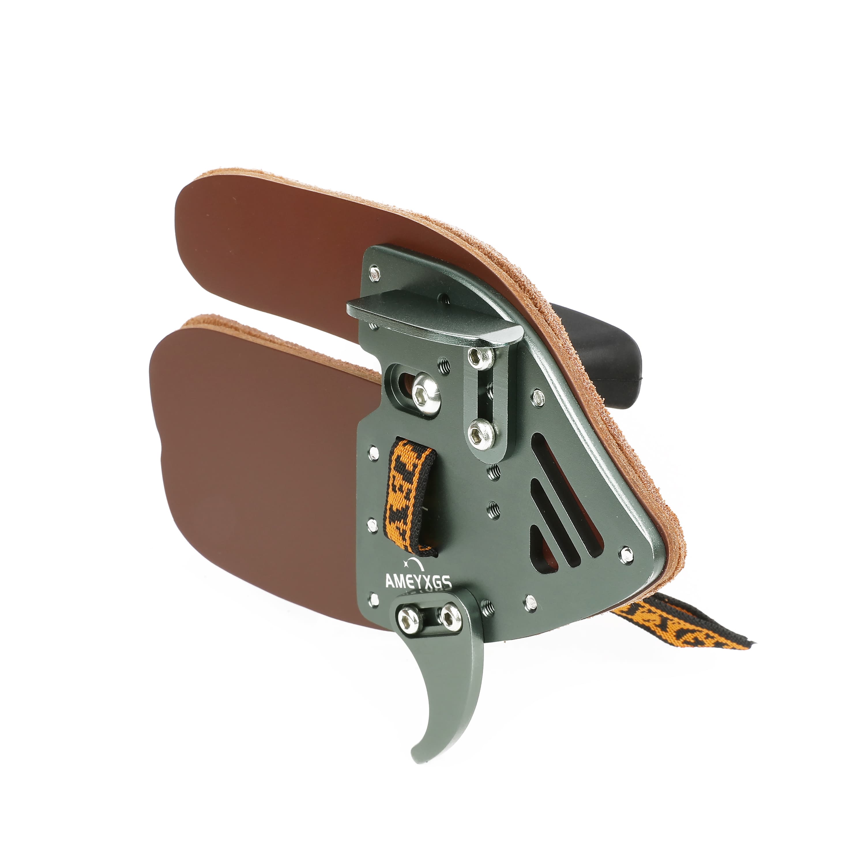 AMEYXGS AH2 Archery Finger Tab Aluminum Frame/Cordovan Face RH-CHN Archery