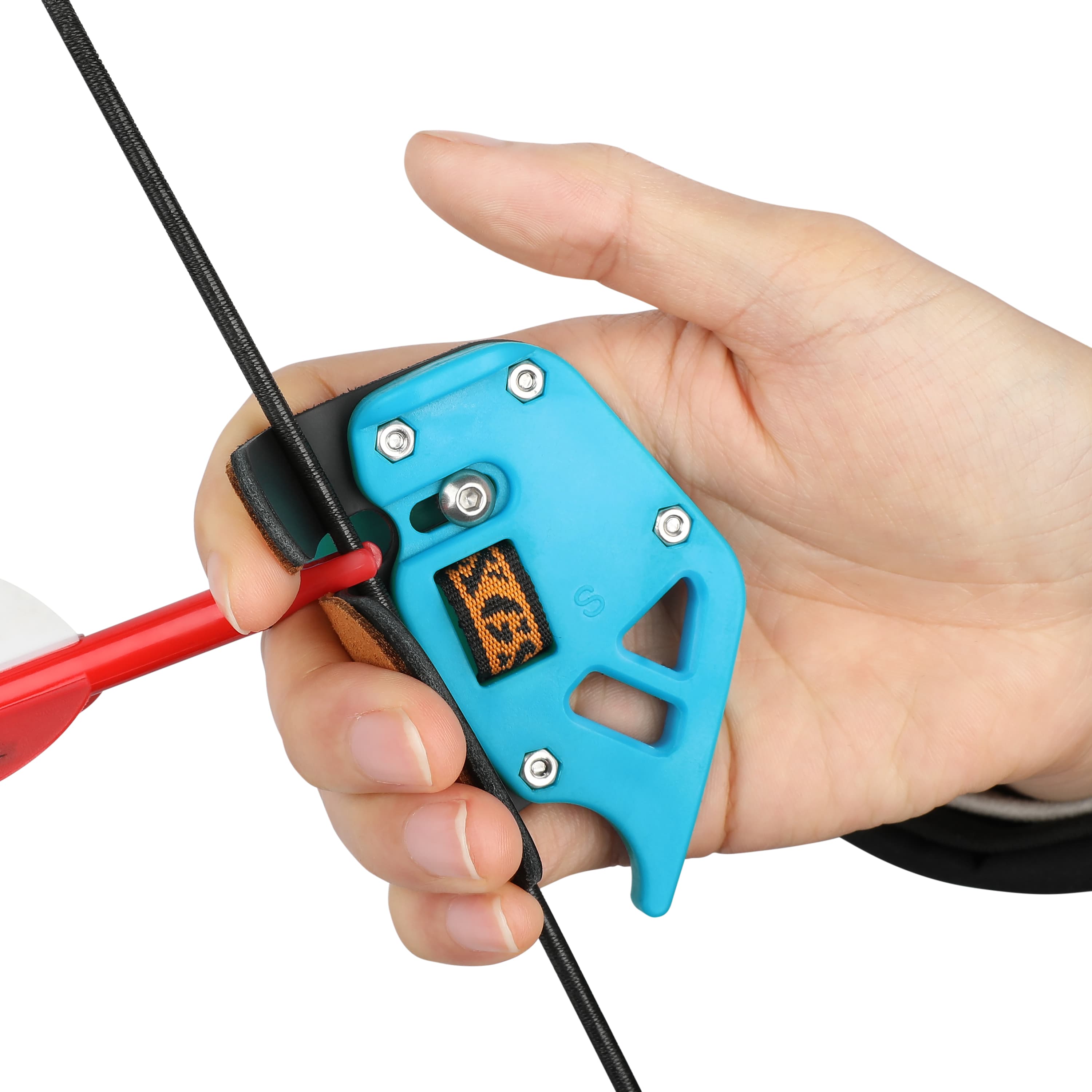 AMEYXGS AH4 Archery Finger Tab Impact PC Plate/Cowhide Face RH-CHN Archery