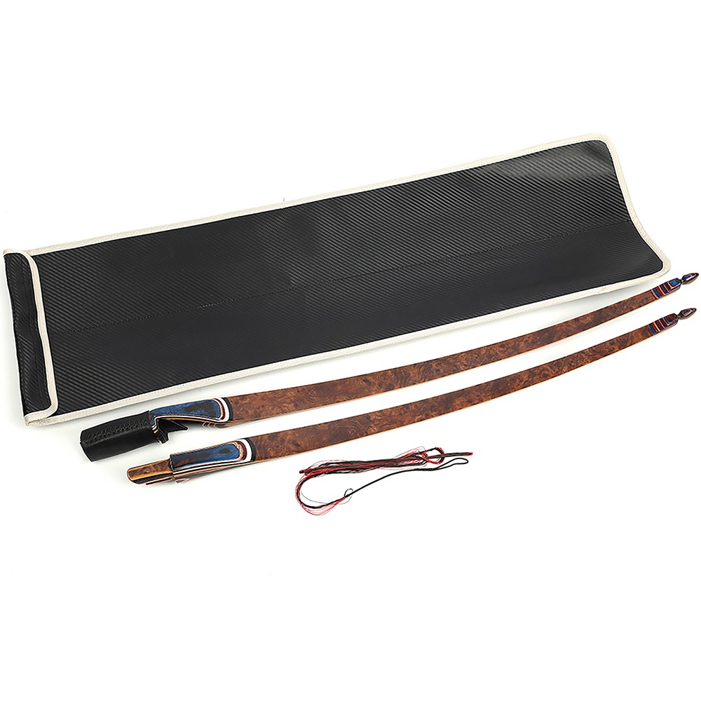 60" Handmade Traditional Longbow Takedown Longbow Archery RH/LH 20-55 lbs