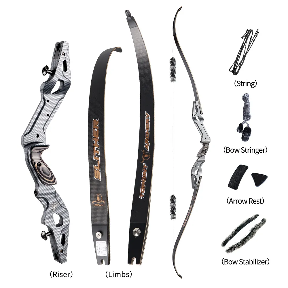 TOPOINT SLITHER Traditional ILF Hunting Recurve Bow 25-60 lbs-CHN Archery