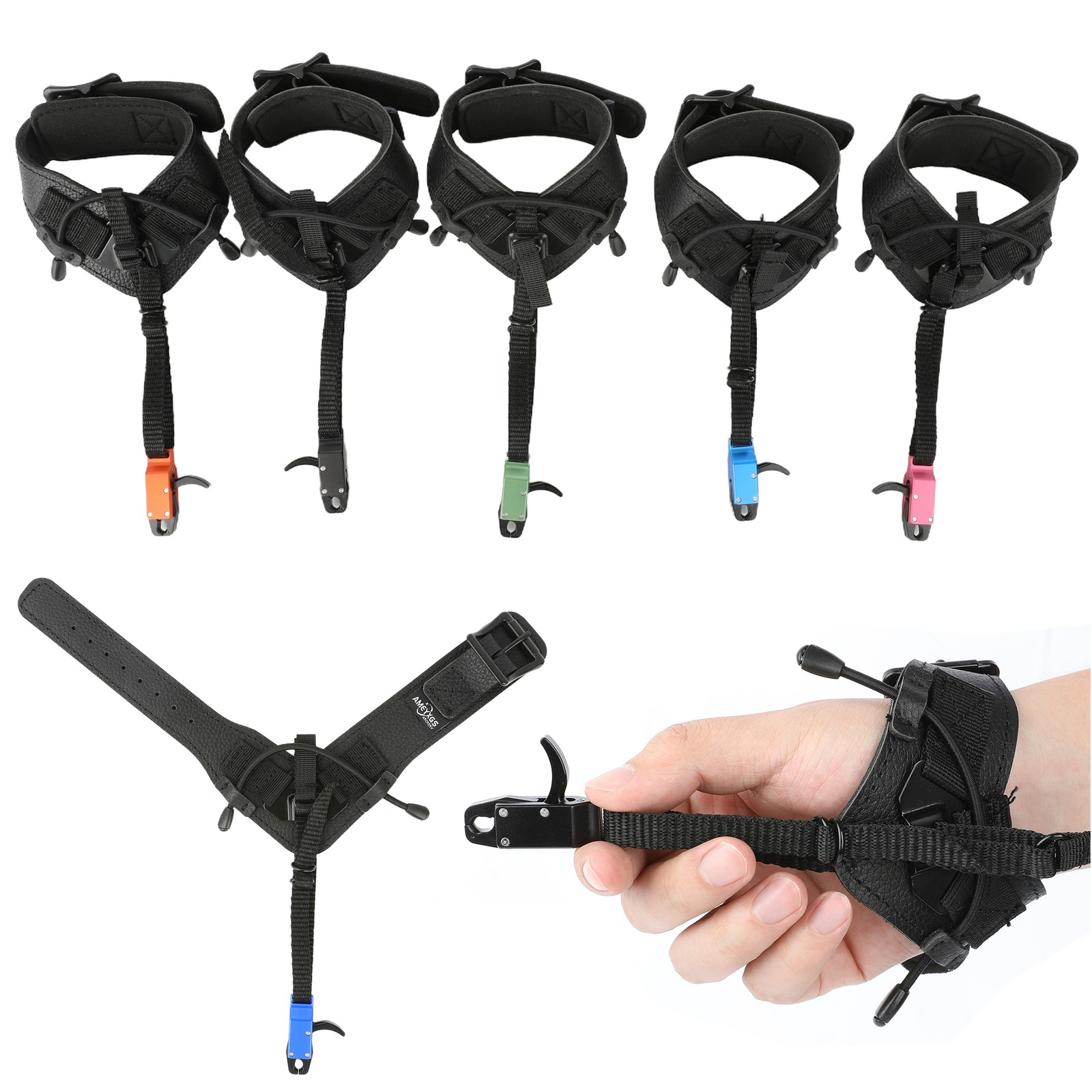 AMEYXGS K8 Leather Wrist Release Cowhide Material