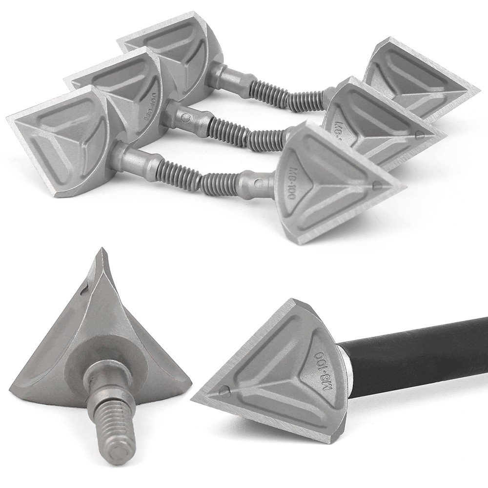 M8-100 Broadheads 100 Grain Hunting Arrow Tips (6 Pack)