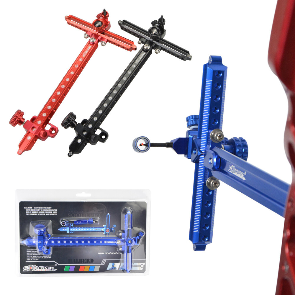 9" Recurve Bow Sight 1 Pin Archery Hunt Target Adjustable