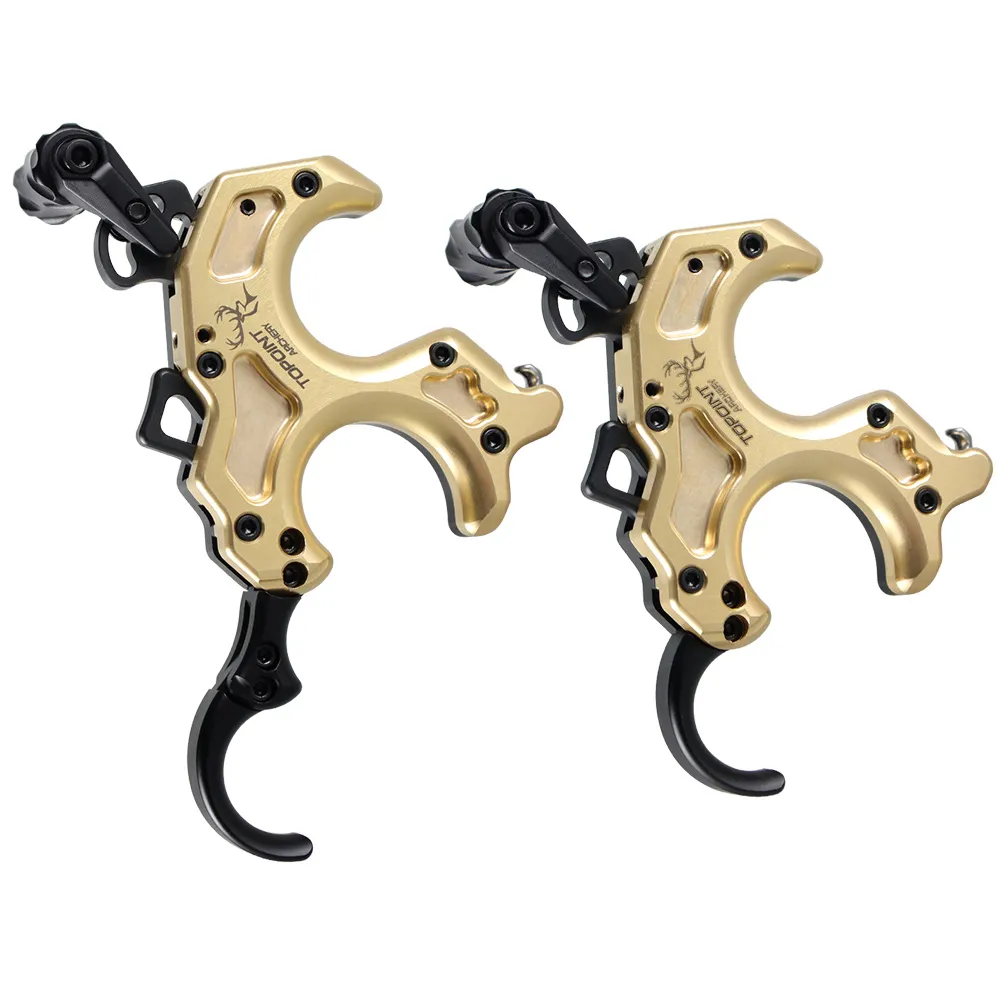 TOPOINT TP468 3 or 4 Finger Thumb Trigger Release Brass/Aluminum-CHN Archery