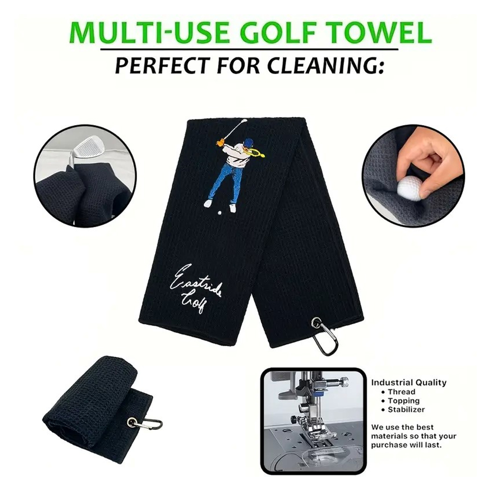Golf Cleaning Towel High Polyester Printed Bags Golfers Wiping Clubs