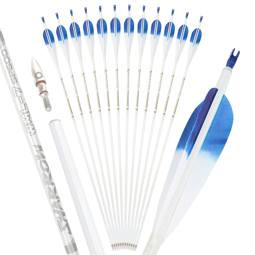 SHARROW WML 32" Target Feather Carbon Arrow SP 400-800 (12 Pack)