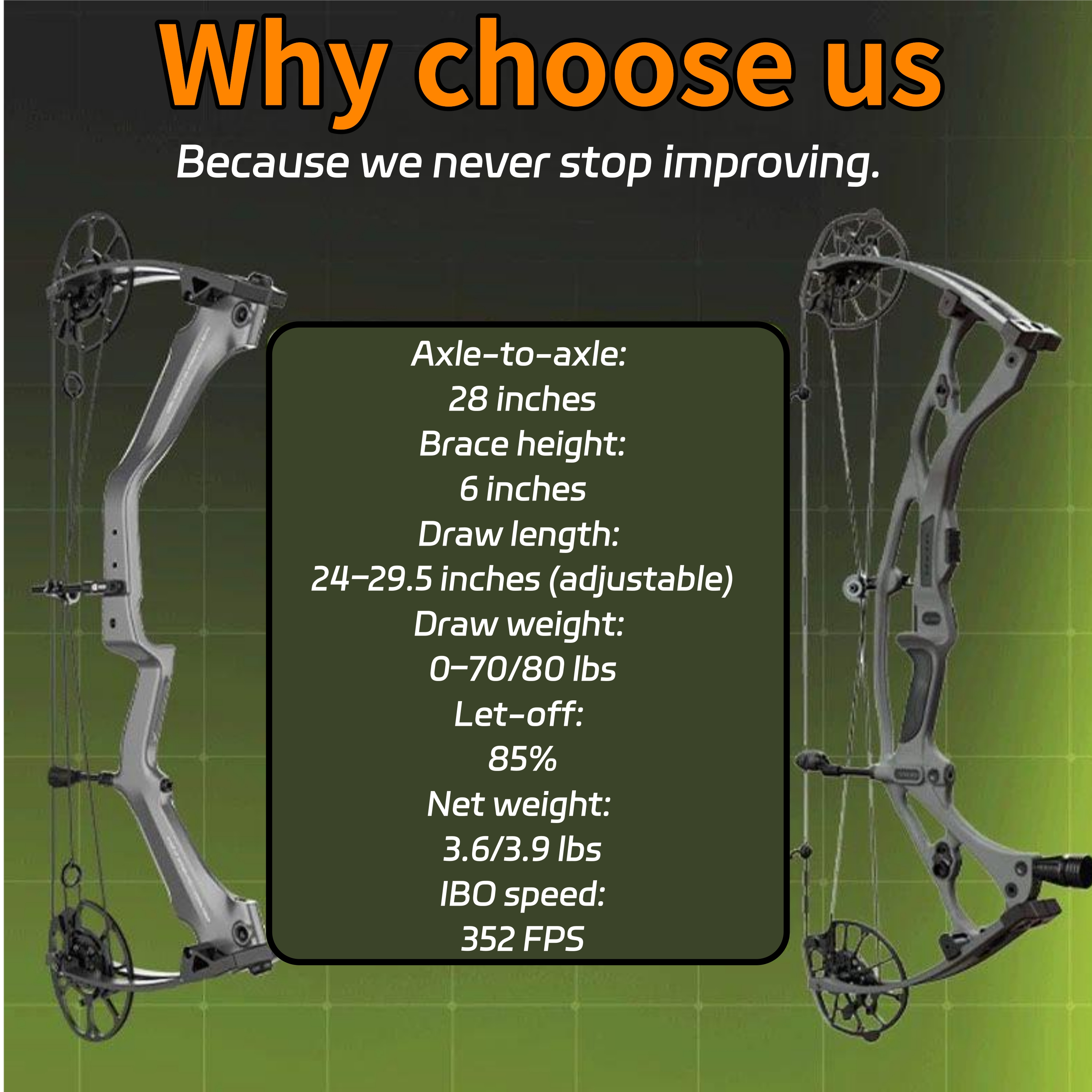 ROBIN KING BULL 801 Compound Bow Carbon Fiber Bow 0-70lbs