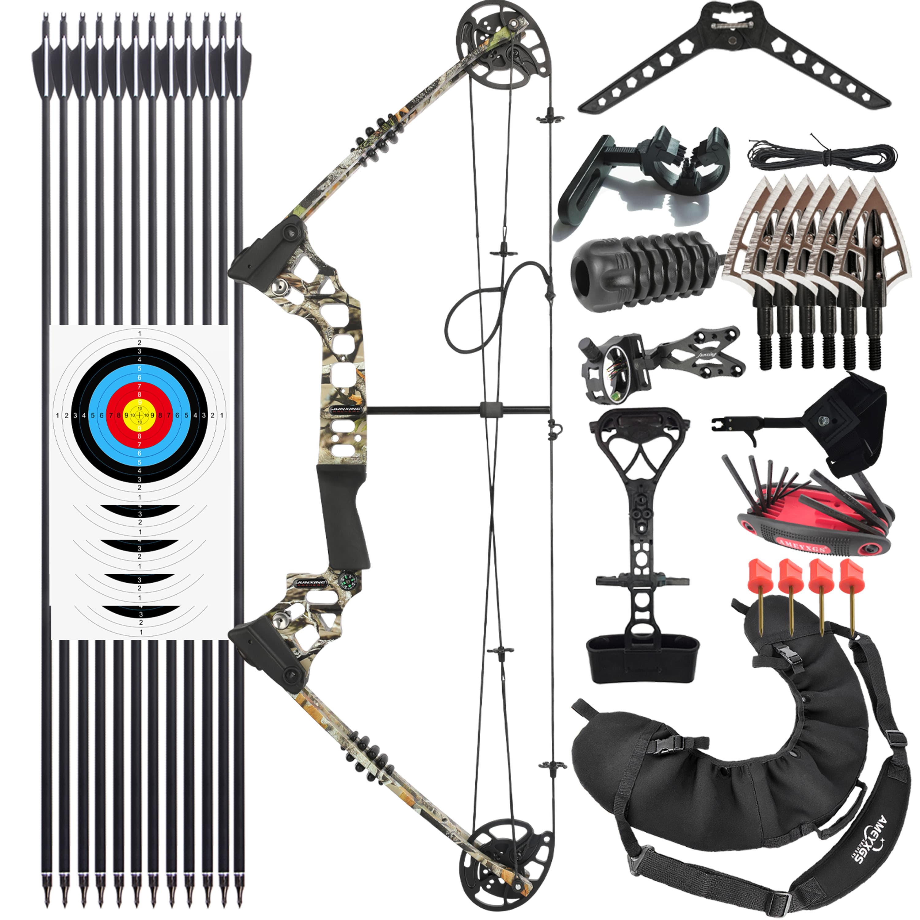 JUNXING Dragon X8 Hunting Compound Bow Kit 20-70lbs