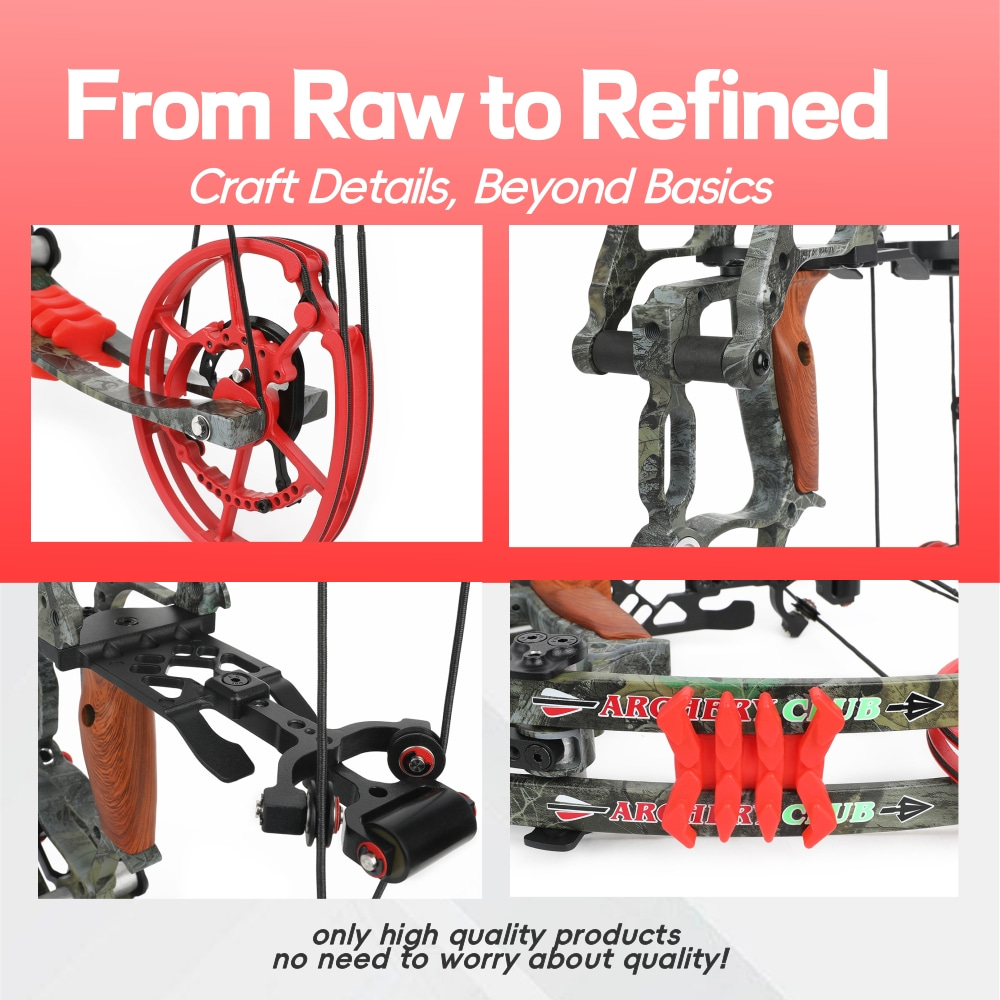 Dual Purpose Composite Bow Archery Composite Hunting Bow Kit 30-60lbs